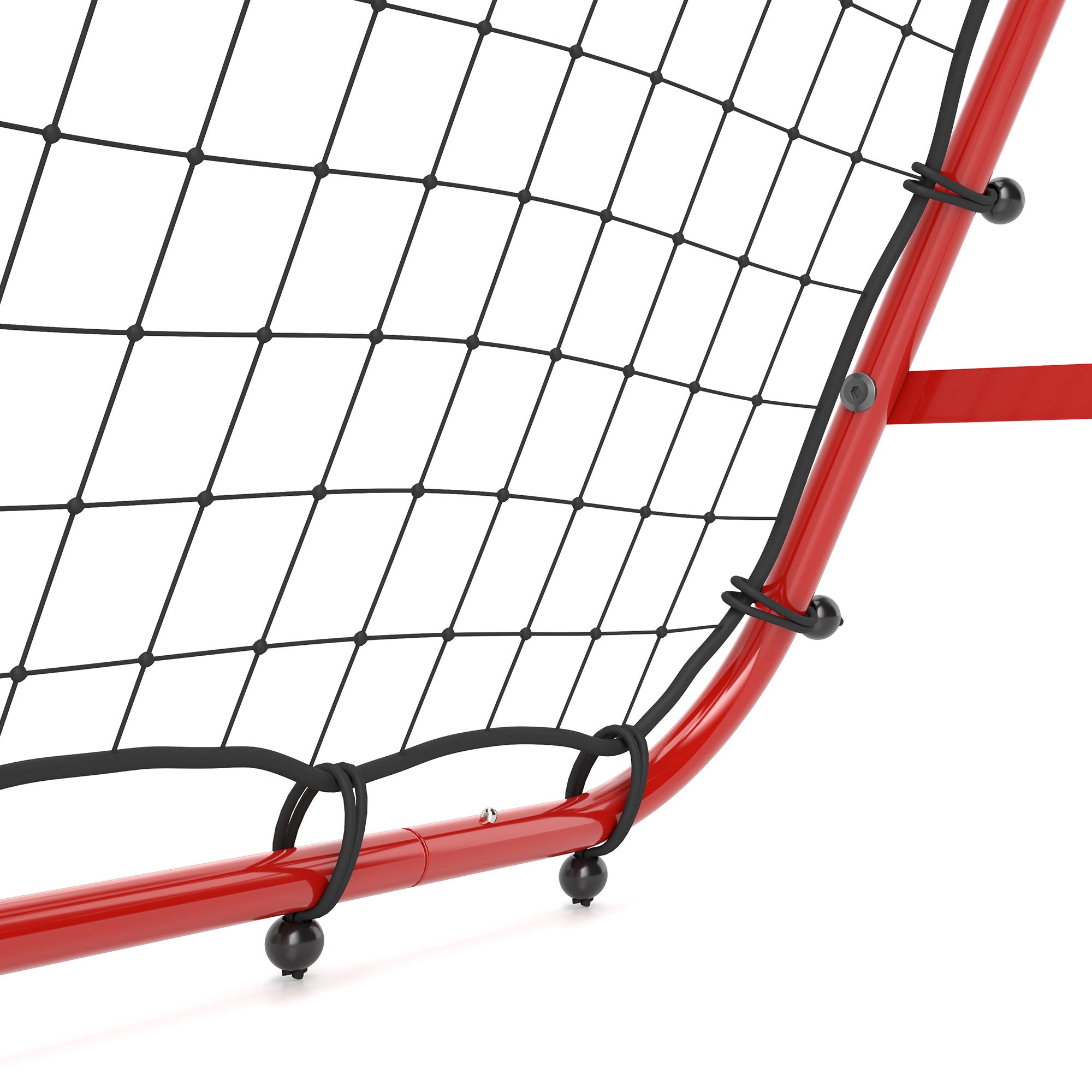 HOMCOM Double Sided Football Rebounder Net, Football Rebound Goal with 5 Adjustable Angles, Red - North Peak Garden Furniture