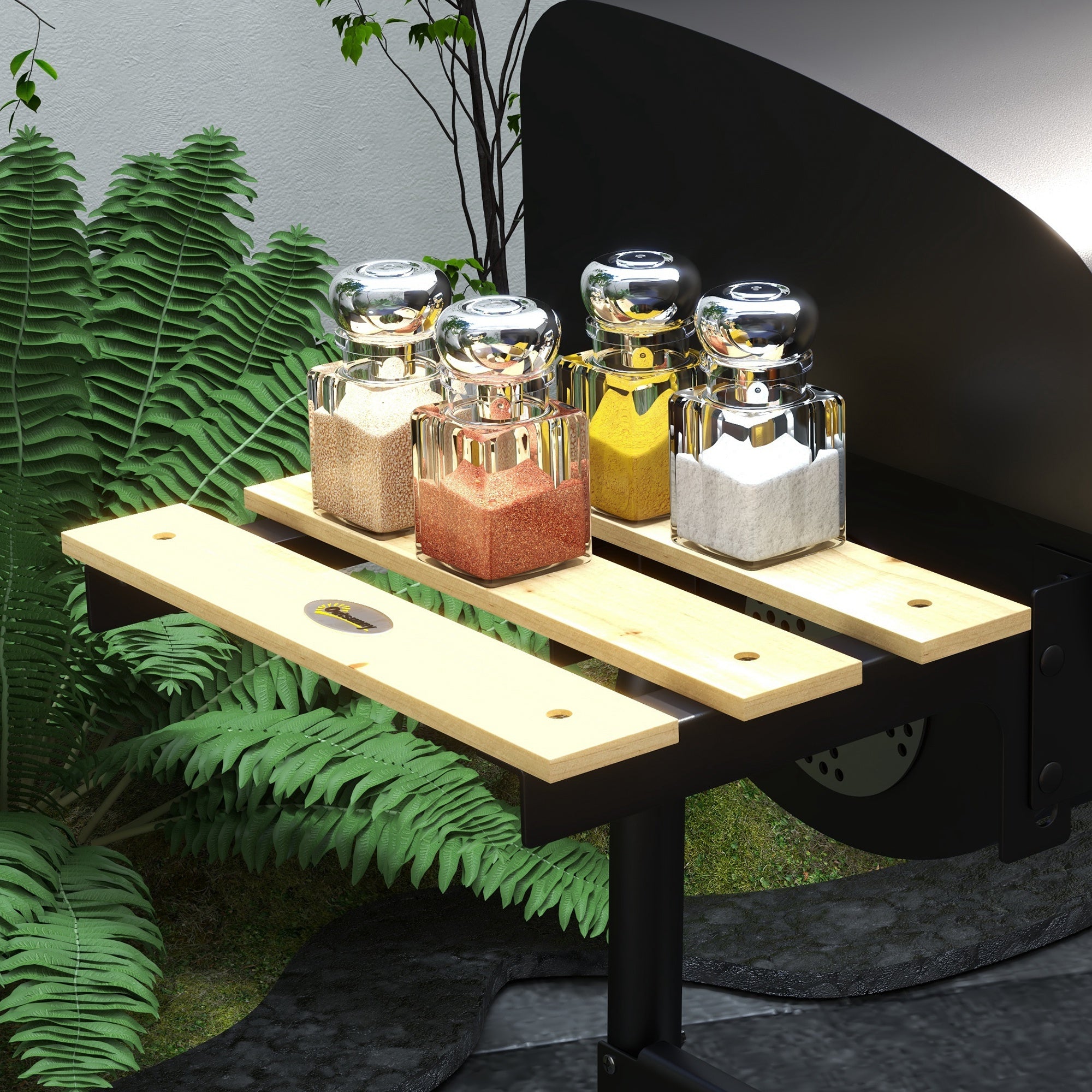 Outsunny Charcoal BBQ, with Thermometer, Shelves and Wheels - North Peak Garden Furniture