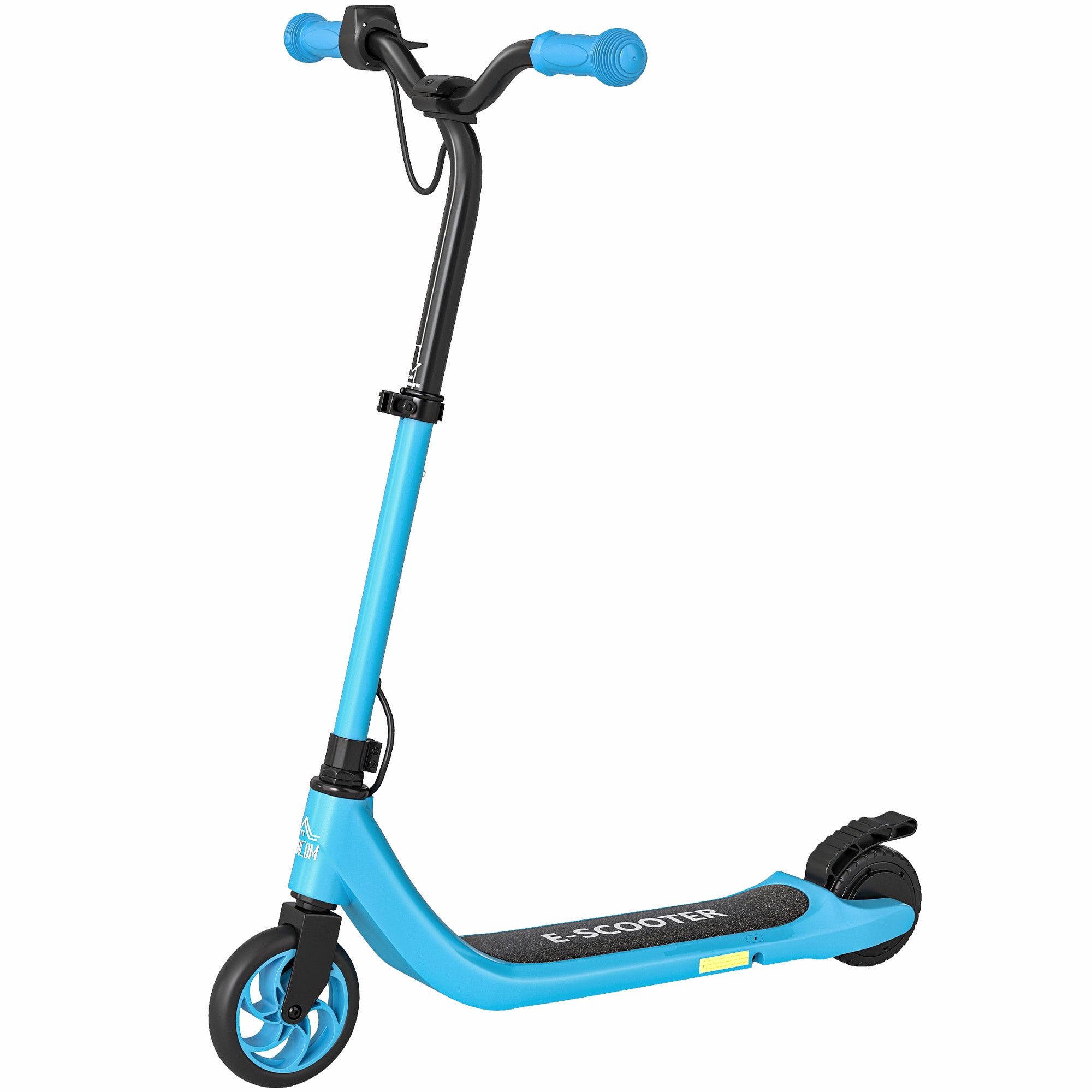 HOMCOM Electric Scooter, 120W Motor E-Scooter with Battery Display, Adjustable Height, Rear Brake for Ages 6+ Years - Blue
