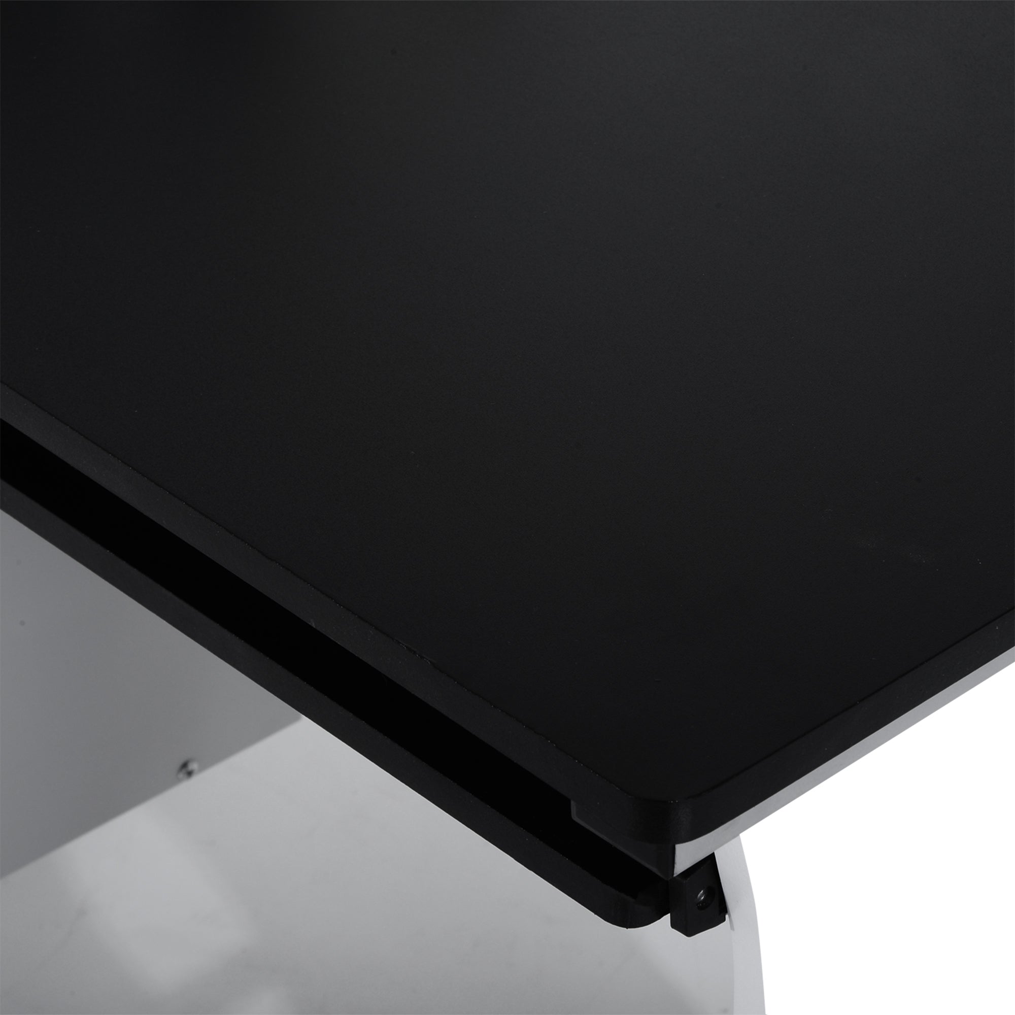 HOMCOM Computer Desk with Sliding Keyboard Tray, Storage Drawers and Host Box Shelf, Home Office Desk, Study Workstation, 100 x 52 x 75cm, Black - North Peak Garden Furniture