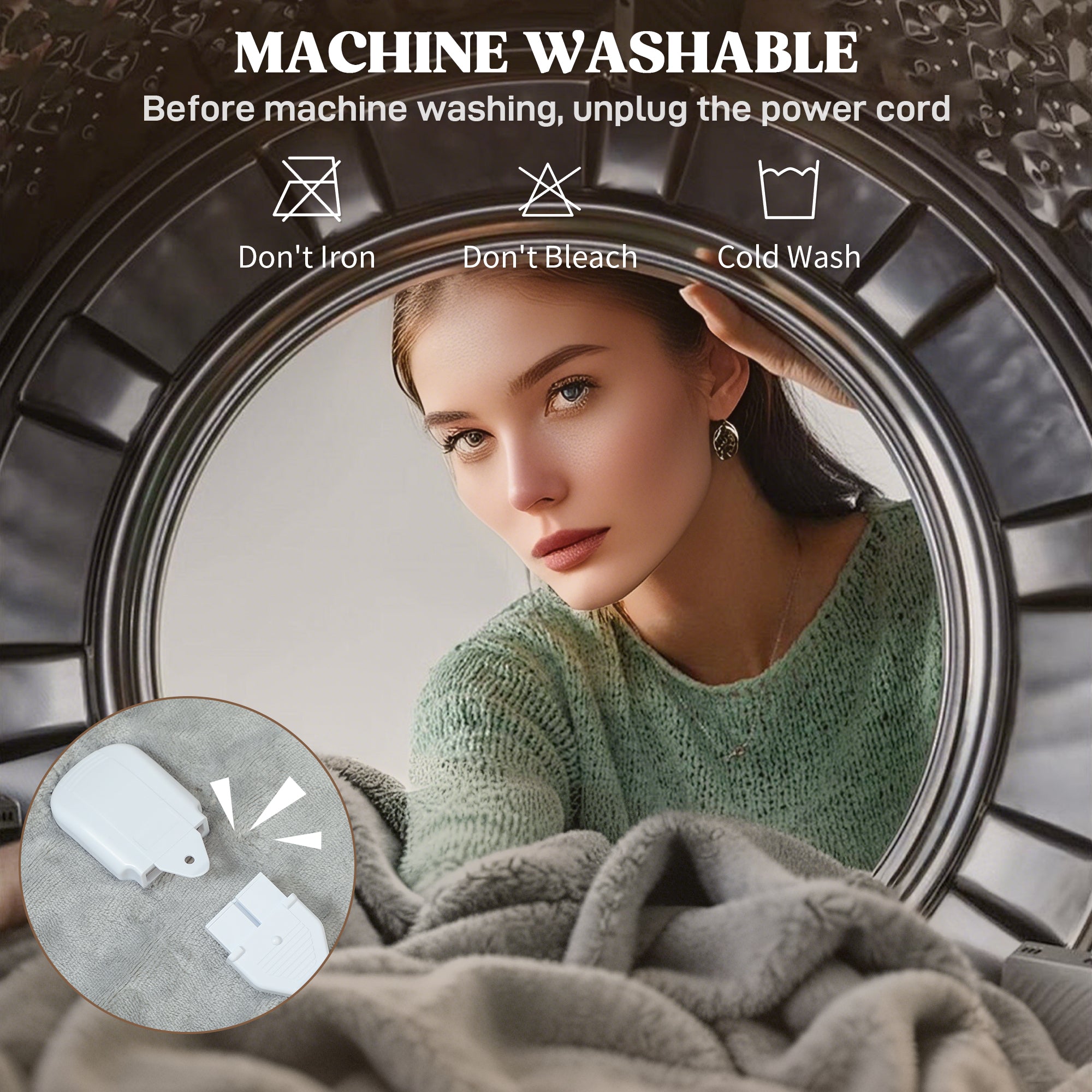 HOMCOM Heated Blanket 180 x 130cm, Electric Throw Blanket with 10 Heat Levels and 10H Timer, Machine Washable Flannel and Cotton Velvet with Overheat Protection, Grey