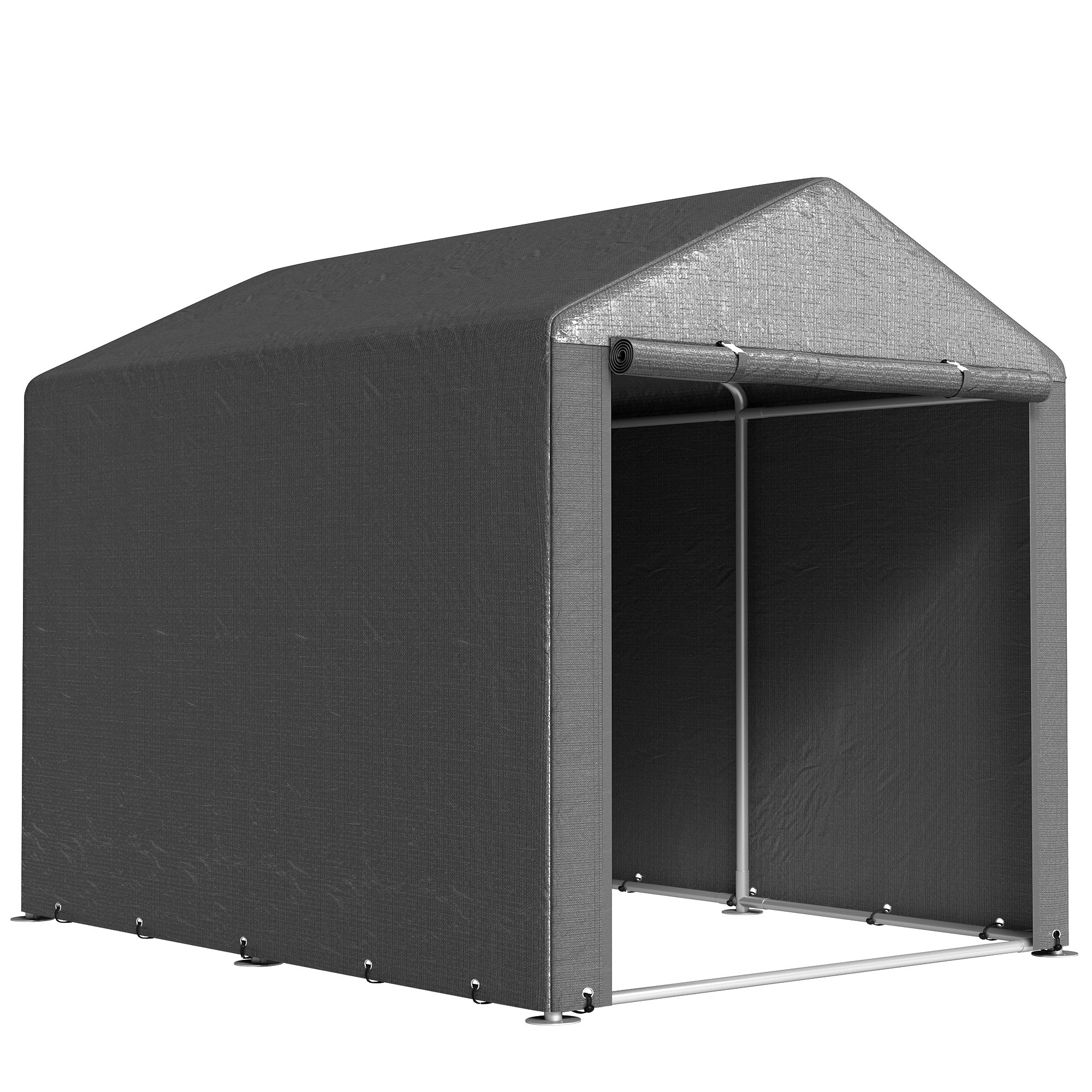 Outsunny 1.6 x 2.2m Garden Storage Shed Tent, with Accessories - Dark Grey