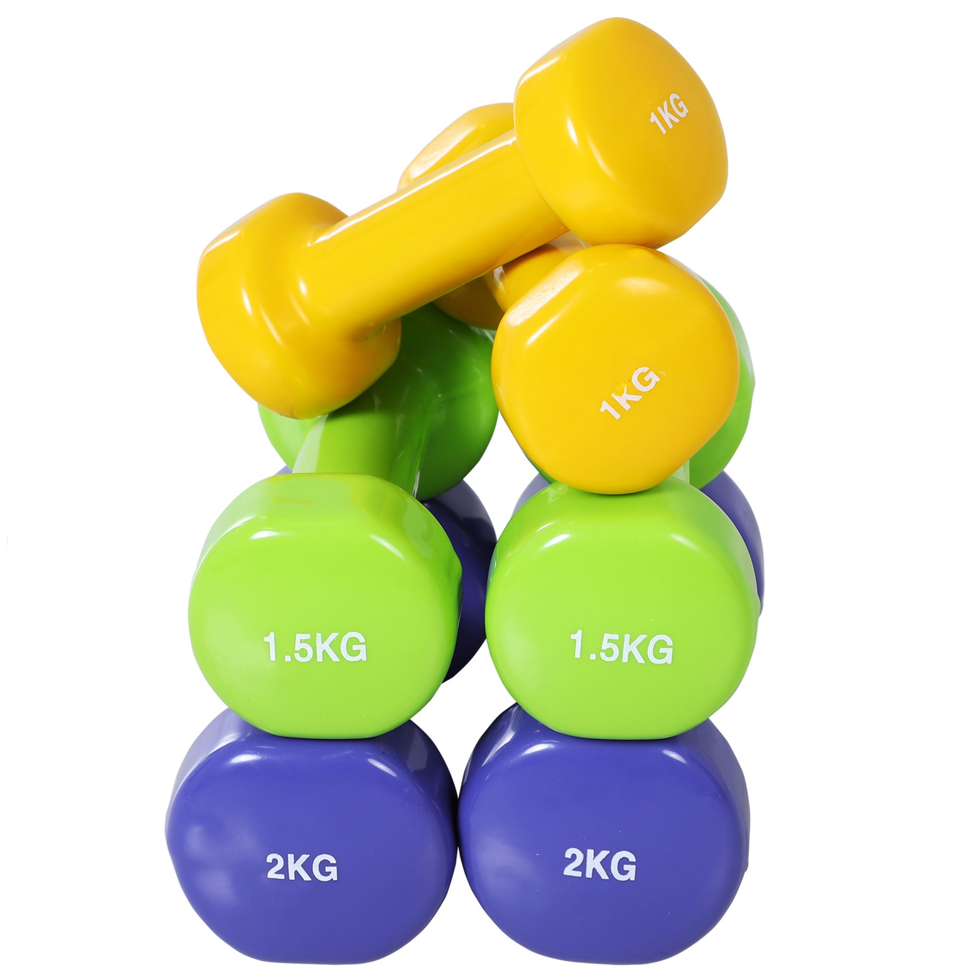 HOMCOM 10KG Dumbbells Set with Carry Case, Hand Weights for Women and Men Home Gym Weight Lifting Training - North Peak Garden Furniture