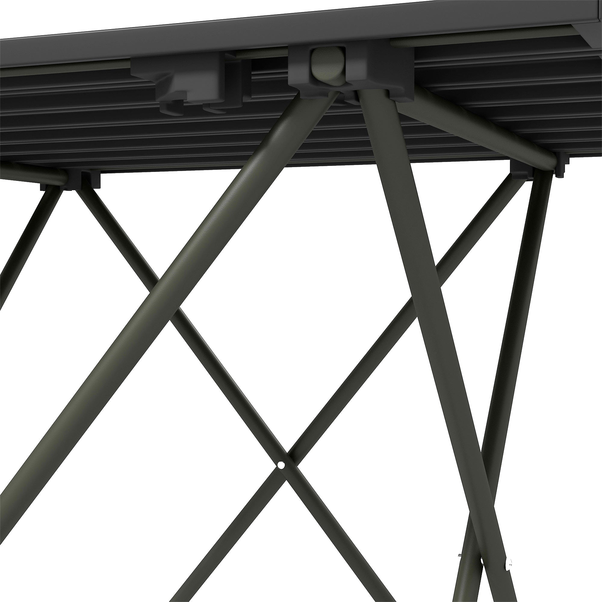 Outsunny Folding Camping Table, Lightweight Metal Picnic Table with Carry Bag, Foldable Table for Outdoor Camping, Picnic, Hiking, BBQ, Fishing, Black - North Peak Garden Furniture