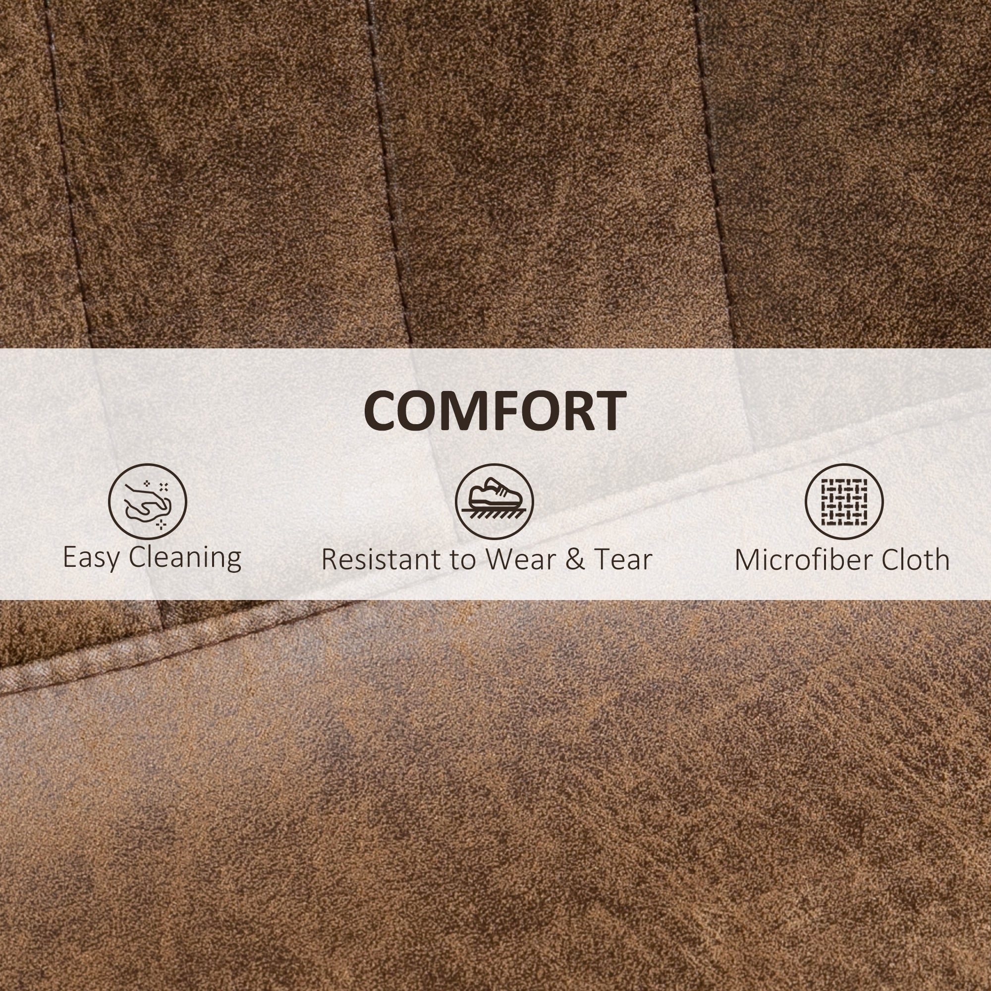 HOMCOM Adjustable Bar Stools Set of 2 Counter Height Barstools Dining Chairs 360° Swivel with Footrest for Home Pub, Brown - North Peak Garden Furniture