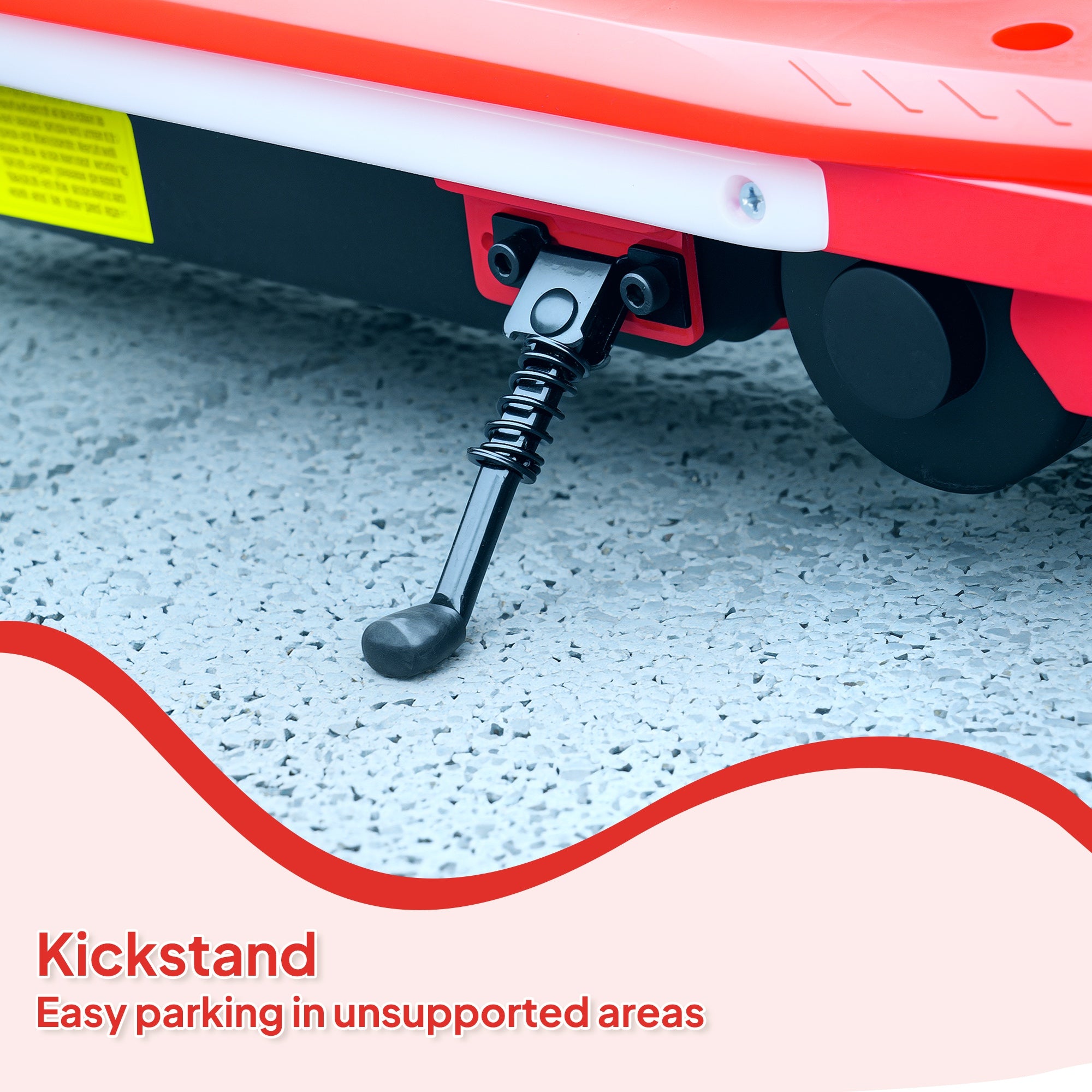 AIYAPLAY Electric Scooter for Ages 6-14, with Colourful Light and Electric Brake, Electric Scooter E Scooter, Up to 10 KM/H & 8 KM, Red - North Peak Garden Furniture