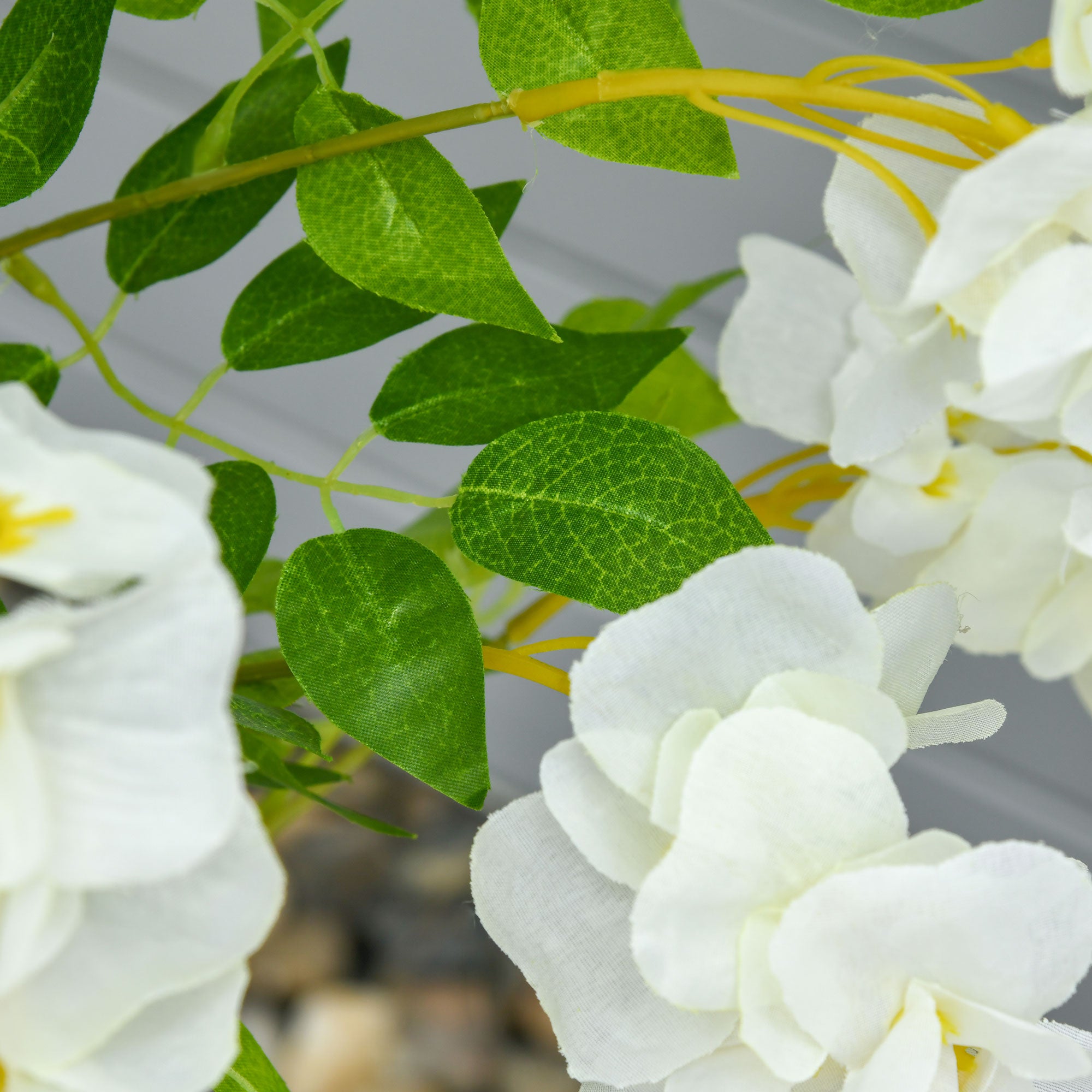 HOMCOM Artificial Plant White Wisteria Tree Faux Decorative Plant in Nursery Pot for Indoor Decor, 160cm