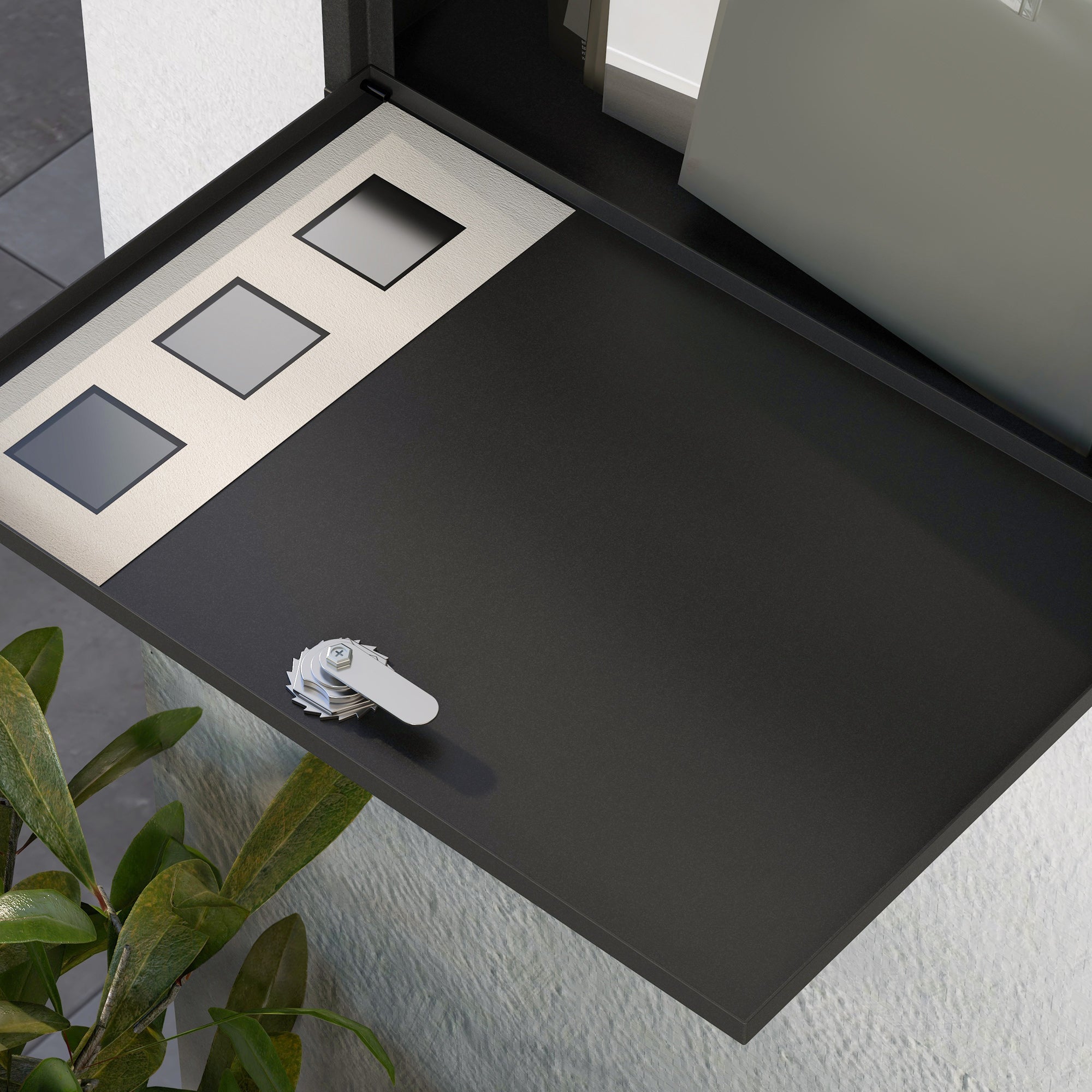 HOMCOM Wall Mounted Letterbox, Weatherproof Post Box, Modern Mailbox with 2 Keys and Viewing Windows, Easy to Install - North Peak Garden Furniture