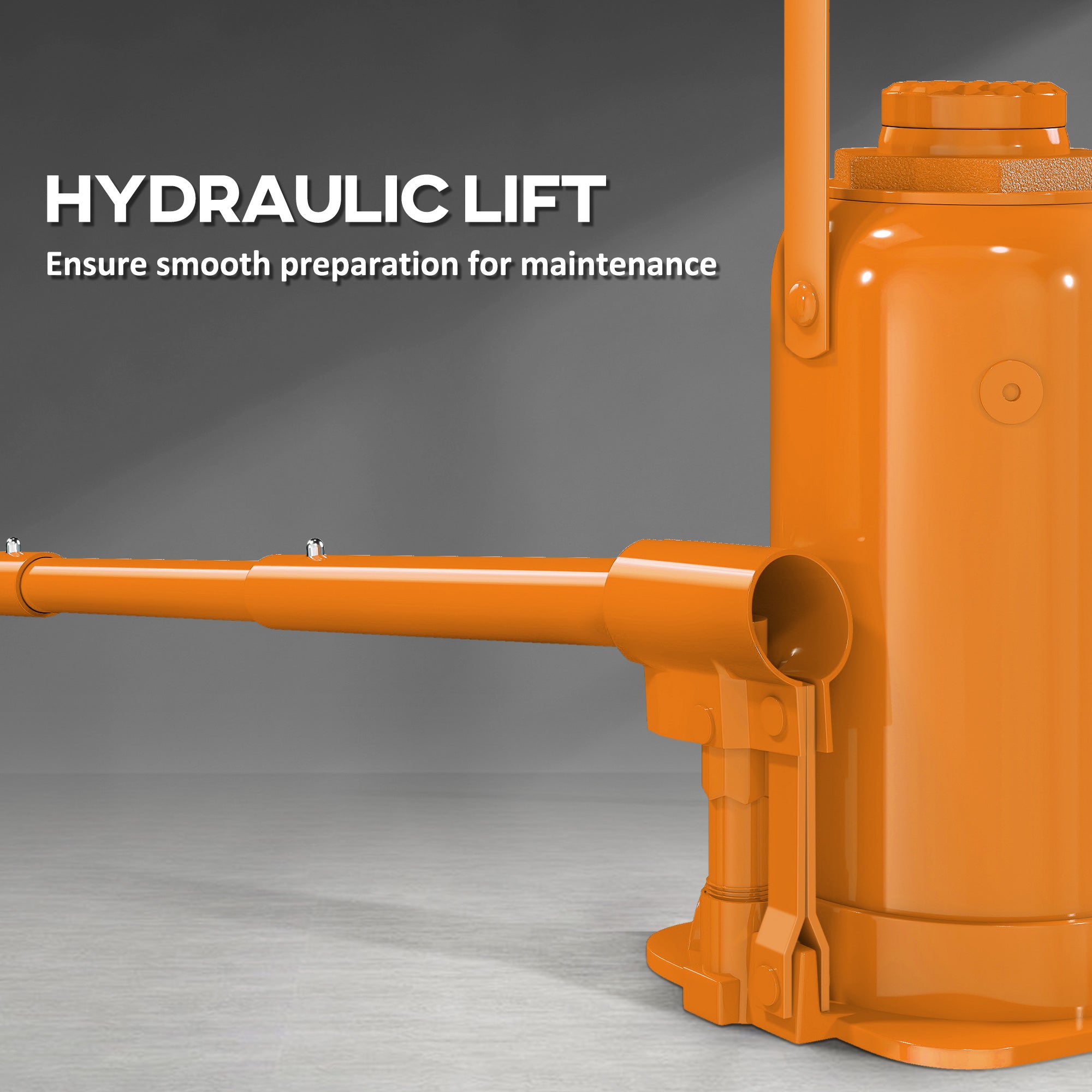 HOMCOM 12 Tonne Hydraulic Bottle Jack with 19-37 cm Lifting Range, Heavy Duty Portable Compact Car Jack Lift with Saddle and 3 Section Handle for Pickup, Truck, Auto Repair Maintenance, Orange