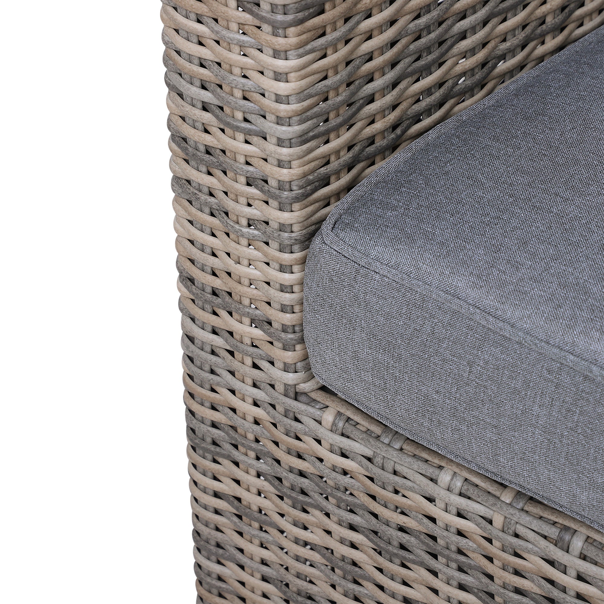 Outsunny 5 Piece Rattan Garden Furniture Set w/ 10cm Thick Cushions, Aluminium Frame Wicker Outdoor Balcony Sofa Set with Corner Armchairs, Ottomans, and Glass Top Table, Mixed Brown - North Peak Garden Furniture