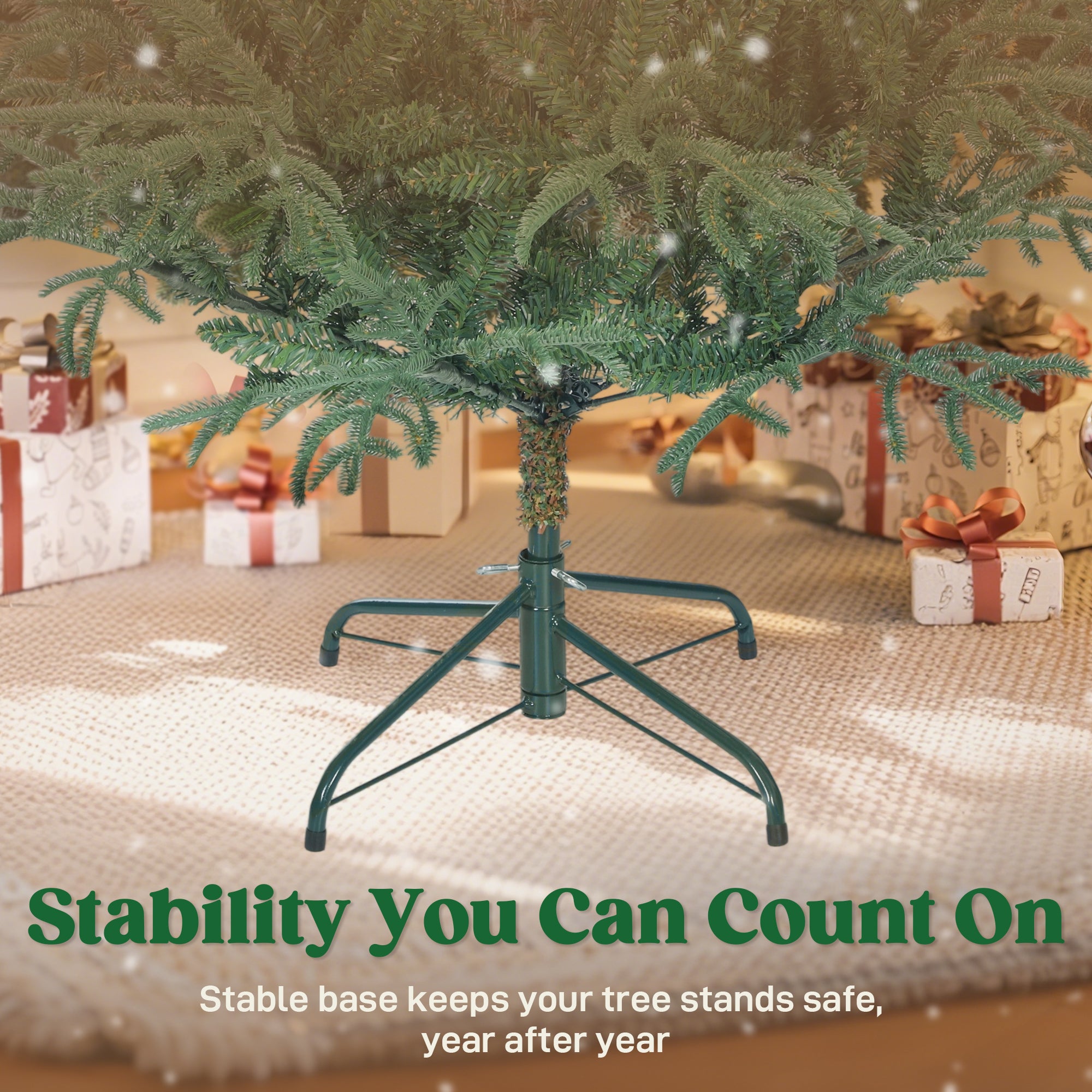 HOMCOM 6 ft Full Spruce Christmas Tree with Realistic Dense Tips, Easy Assembly - Green