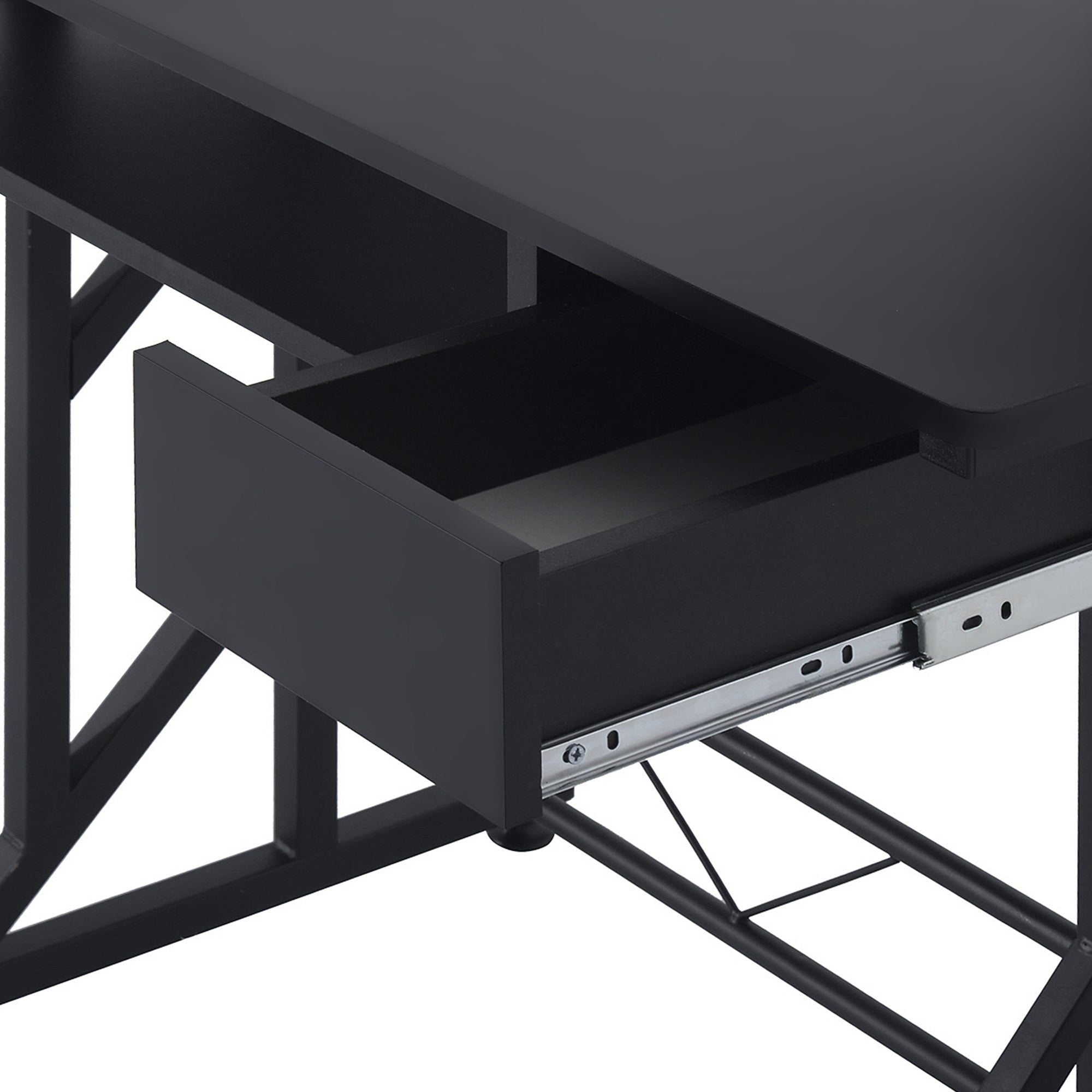 HOMCOM Computer Desk with Display Stand, Sliding Keyboard Tray Drawer and Host Box Shelf Home Office Workstation Black - North Peak Garden Furniture