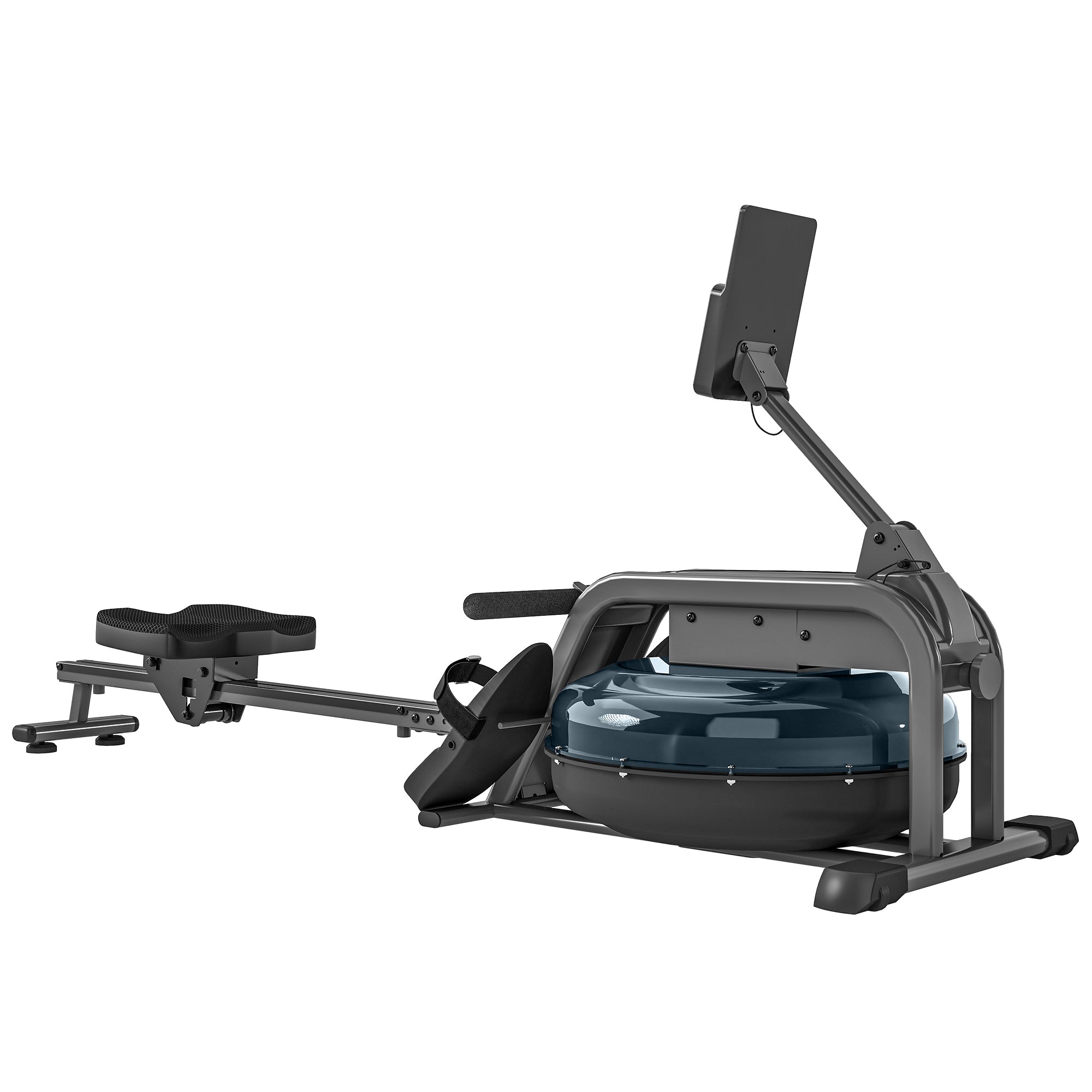 SPORTNOW Water Rowing Machine with Wheels, Vertical Storage, Adjustable Resistance, for Strength, Cardio Training - North Peak Garden Furniture