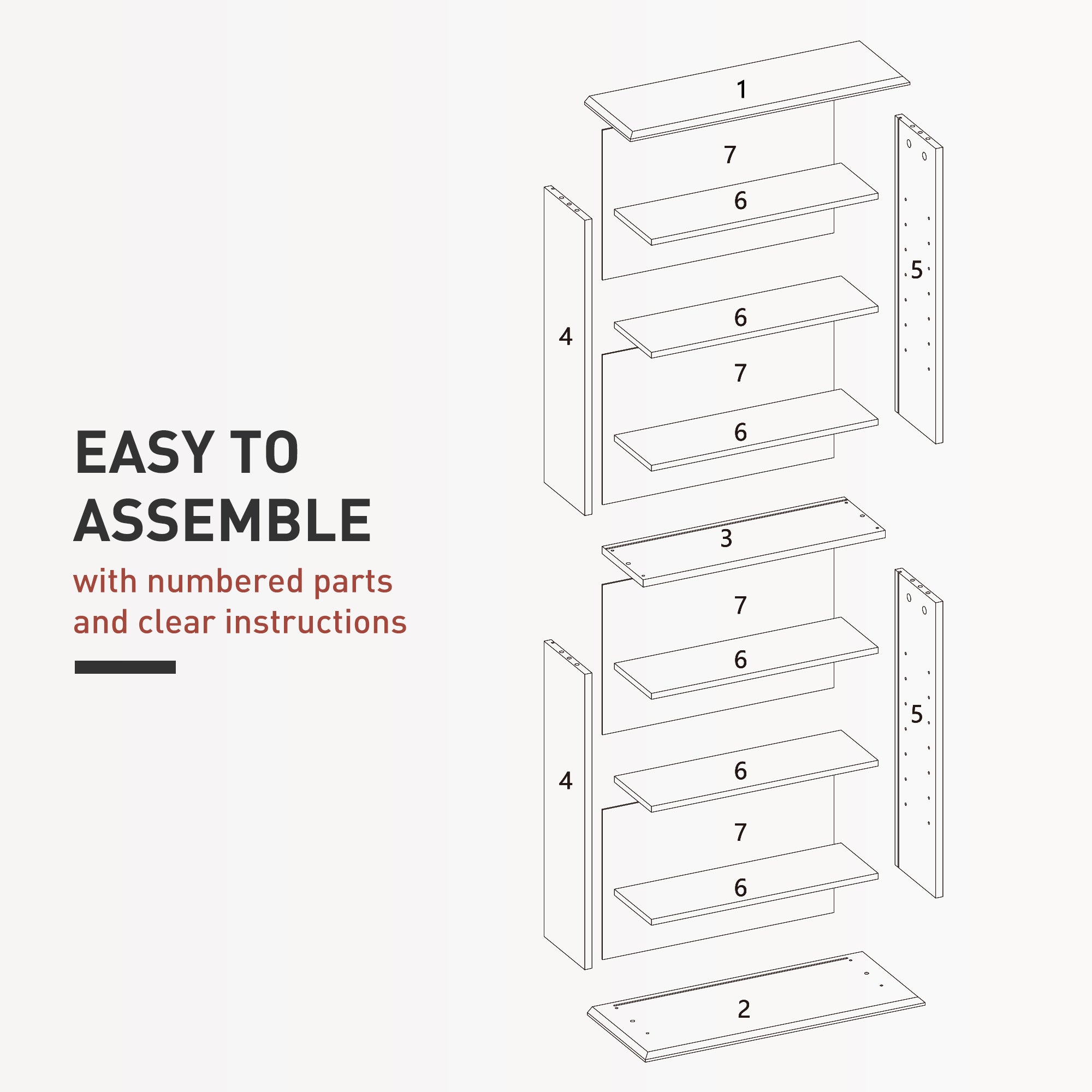 HOMCOM 360 CD Storage Unit - Grey - North Peak Garden Furniture