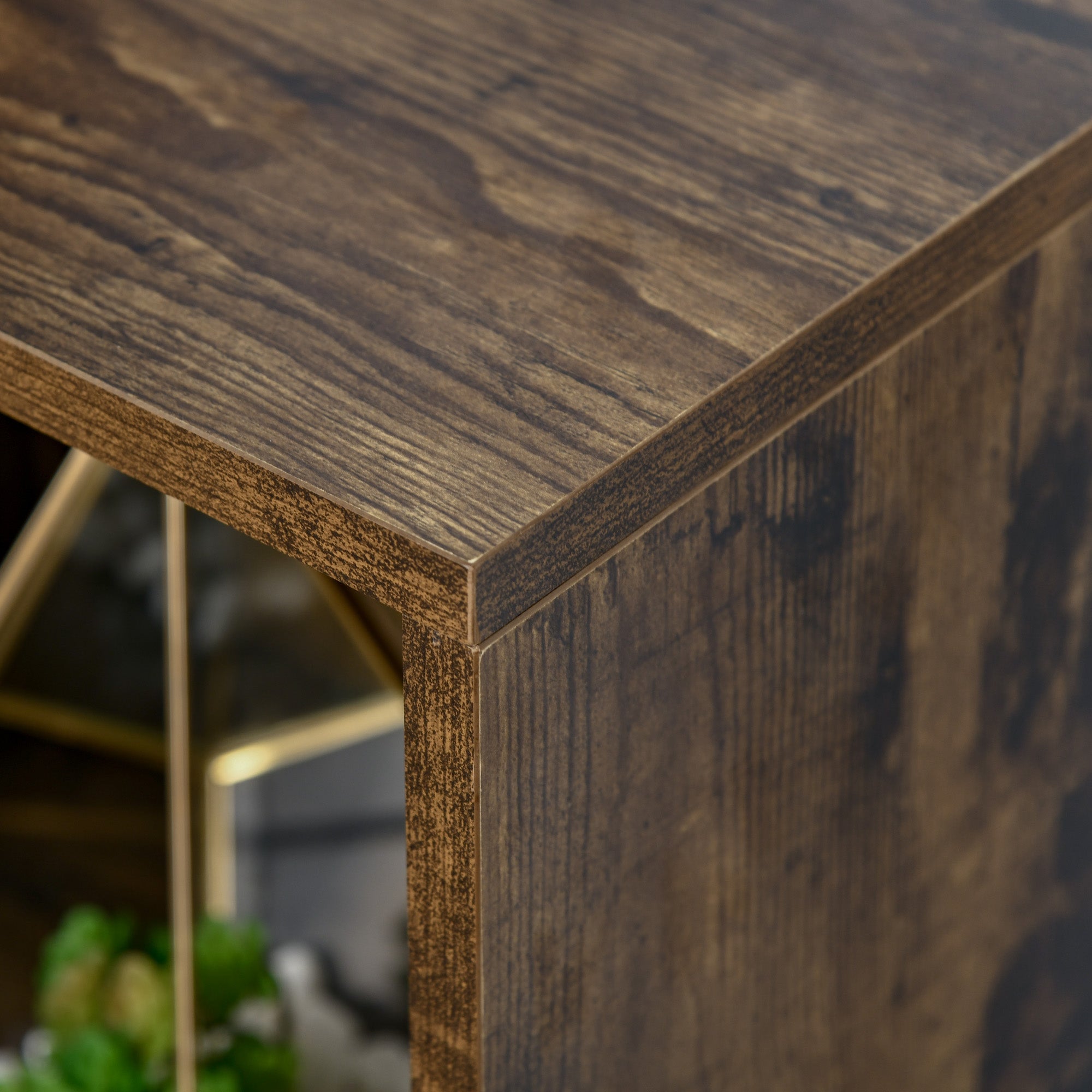 HOMCOM Six-Cube Bookcase - Rustic Brown Wood Effect - North Peak Garden Furniture
