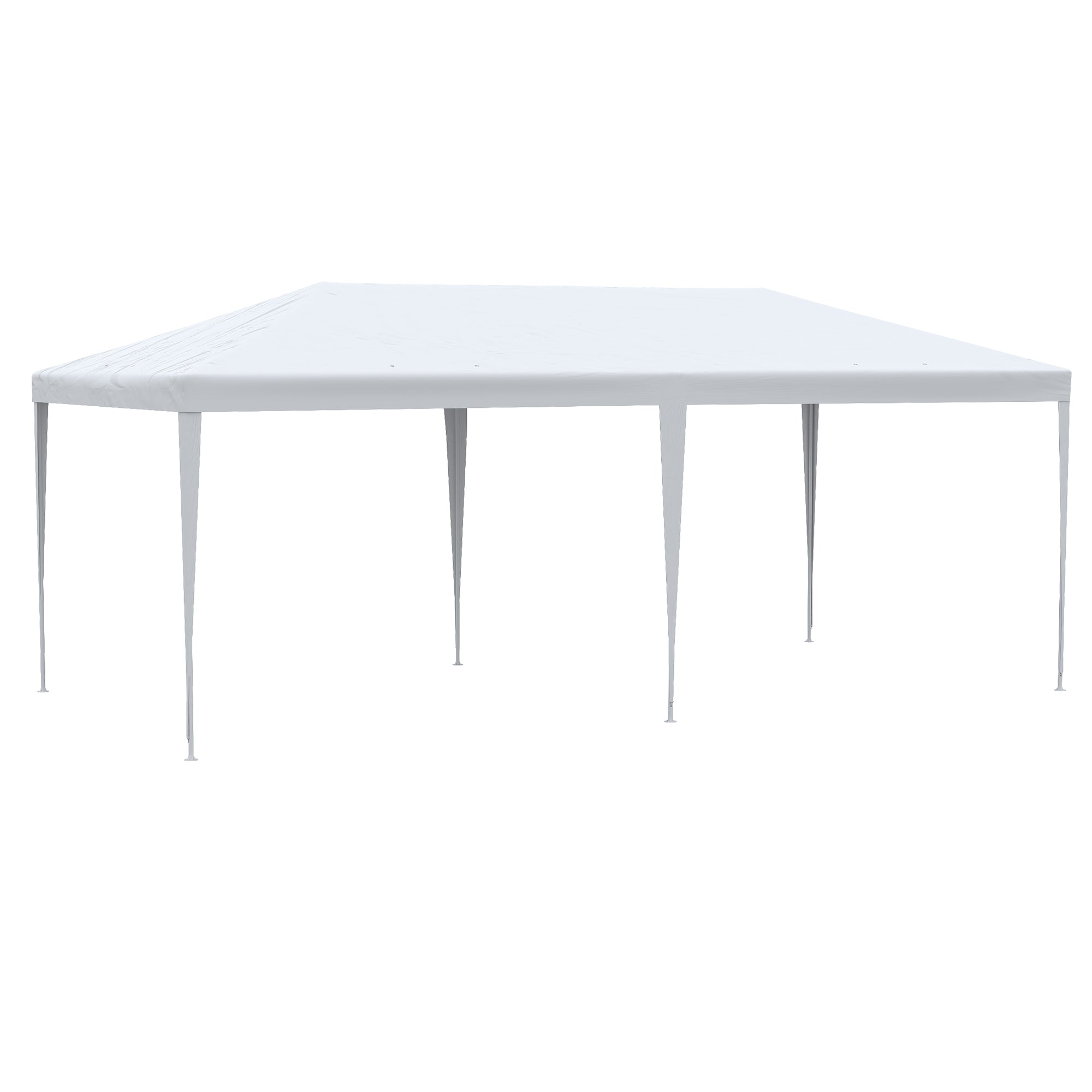 Outsunny 6 x 3 m Party Tent Gazebo Marquee Outdoor Patio Canopy Shelter with Windows and Side Panels White - North Peak Garden Furniture