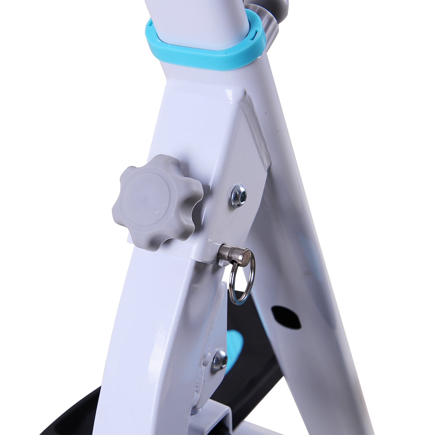 HOMCOM Stepper w/ Handle Hand Grip Workout Fitness Machine For Fitness Aerobic Exercise Home Gym White - North Peak Garden Furniture