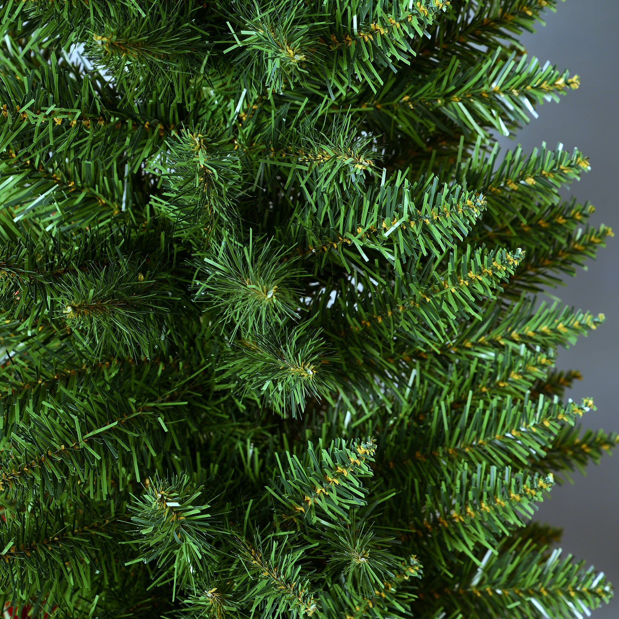 HOMCOM 5ft Unlit Artificial Christmas Tree, Pencil Slim Xmas Tree with Solid Stand and Realistic Branches, Green - North Peak Garden Furniture