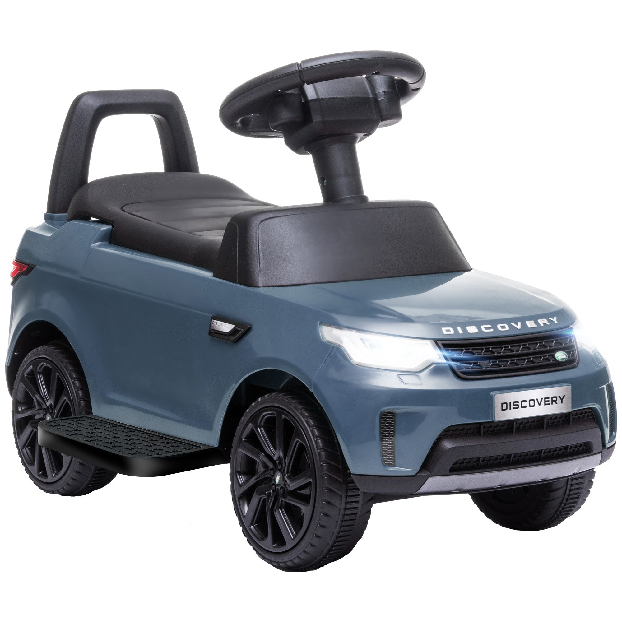 AIYAPLAY 2 in 1 Land Rover Licensed 6V Kids Electric Ride On Car Sliding Car w/ Headlights Music, for 18-60 Months Light Blue