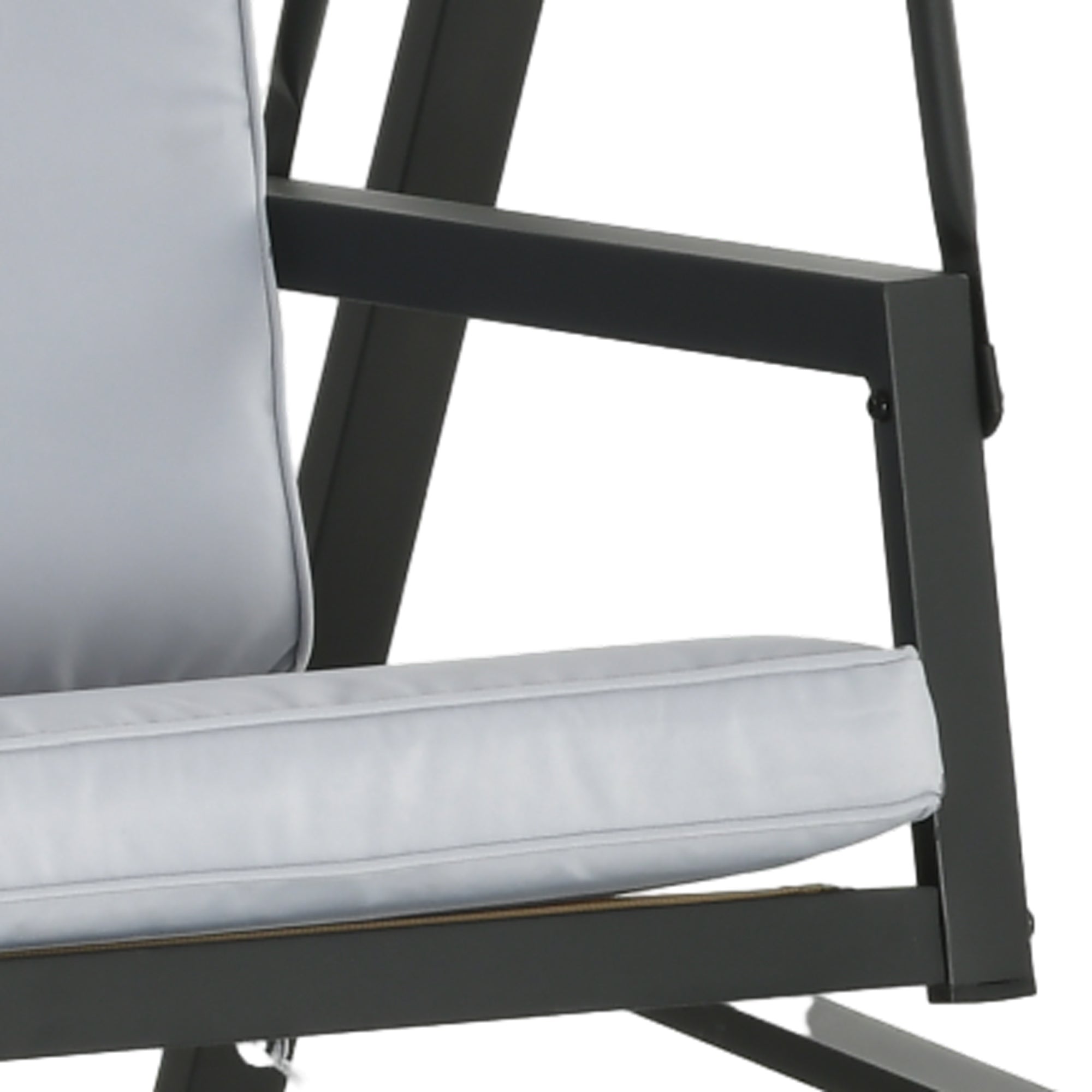Outsunny Three-Seat Garden Swing Chair, with Adjustable Canopy - Grey - North Peak Garden Furniture