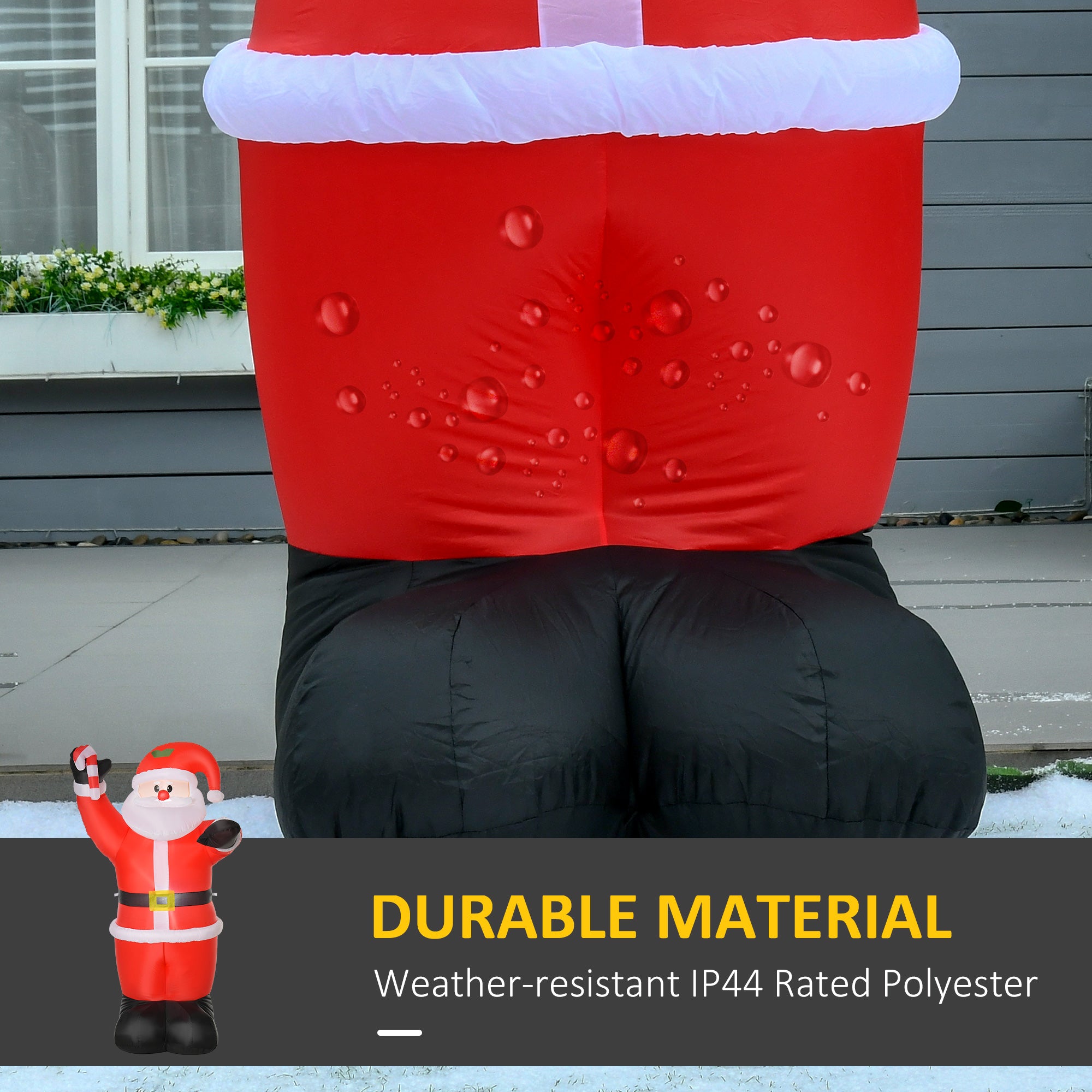 HOMCOM Inflatable Christmas Santa Claus Air Blown Decoration Yard - North Peak Garden Furniture