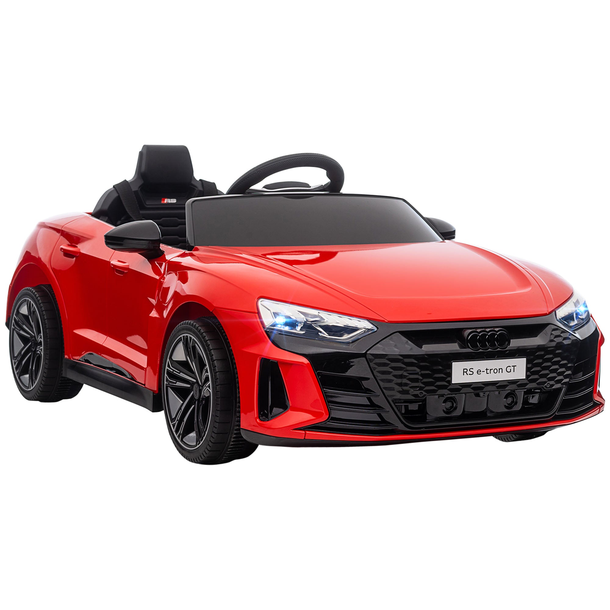 HOMCOM Audi Licensed 12V Kids Electric Ride-On, with Remote Control, Suspension System, Lights, Music, Motor - Red - North Peak Garden Furniture