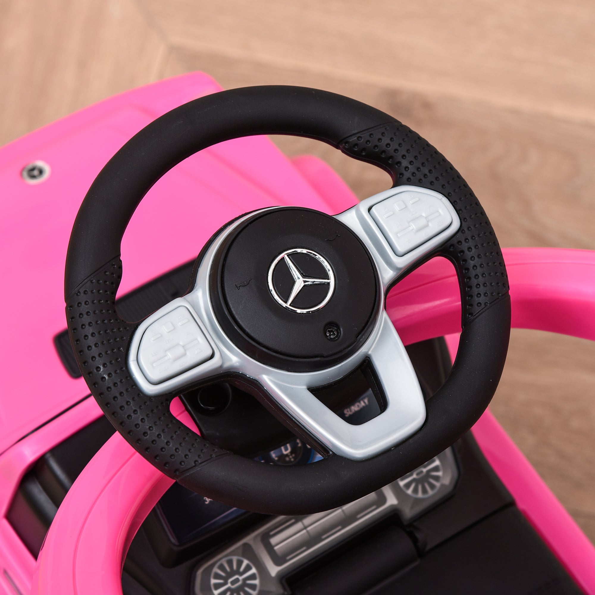 HOMCOM 3 in 1 Kids Children Ride on Push Car Toddler Sliding Car G350 Licensed Walker Foot to Floor Slider Push-Along with Horn Steering Wheel NO POWER Manual, Pink - North Peak Garden Furniture