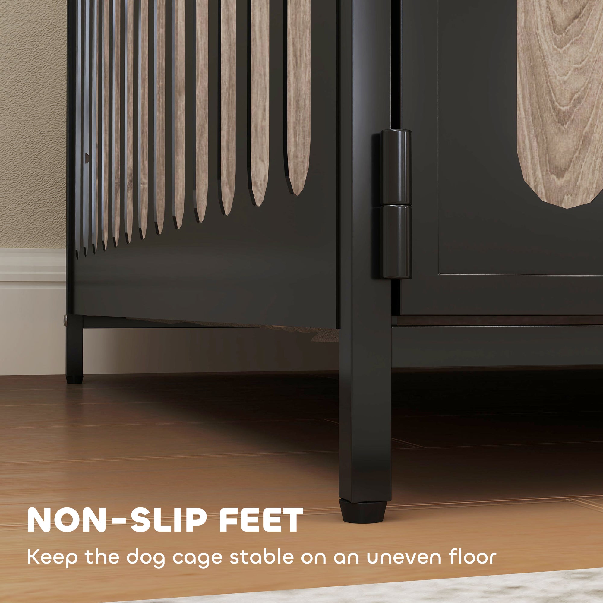 PawHut Dog Crate Furniture with Anti-Chew Resistant Mesh, Anti-Escape Single Door, for Extra Large Dogs, 118 x 80 x 92 cm - North Peak Garden Furniture