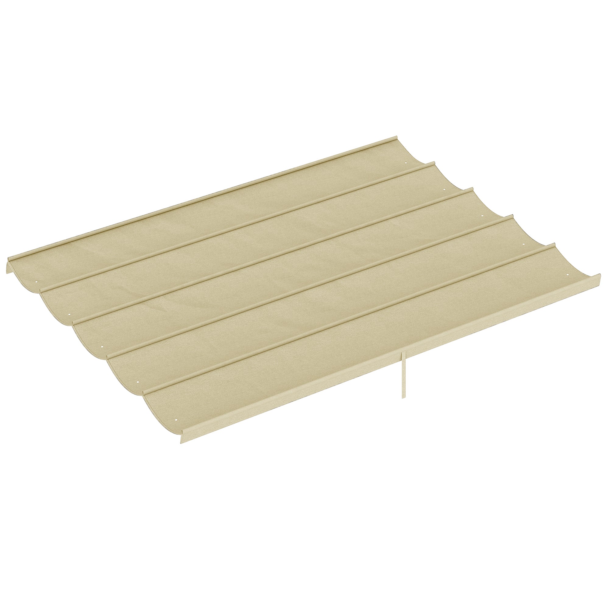 Outsunny Retractable Pergola Shade Cover, Replacement Canopy for 4 x 3 (m) Pergola, Retractable Roof, Beige