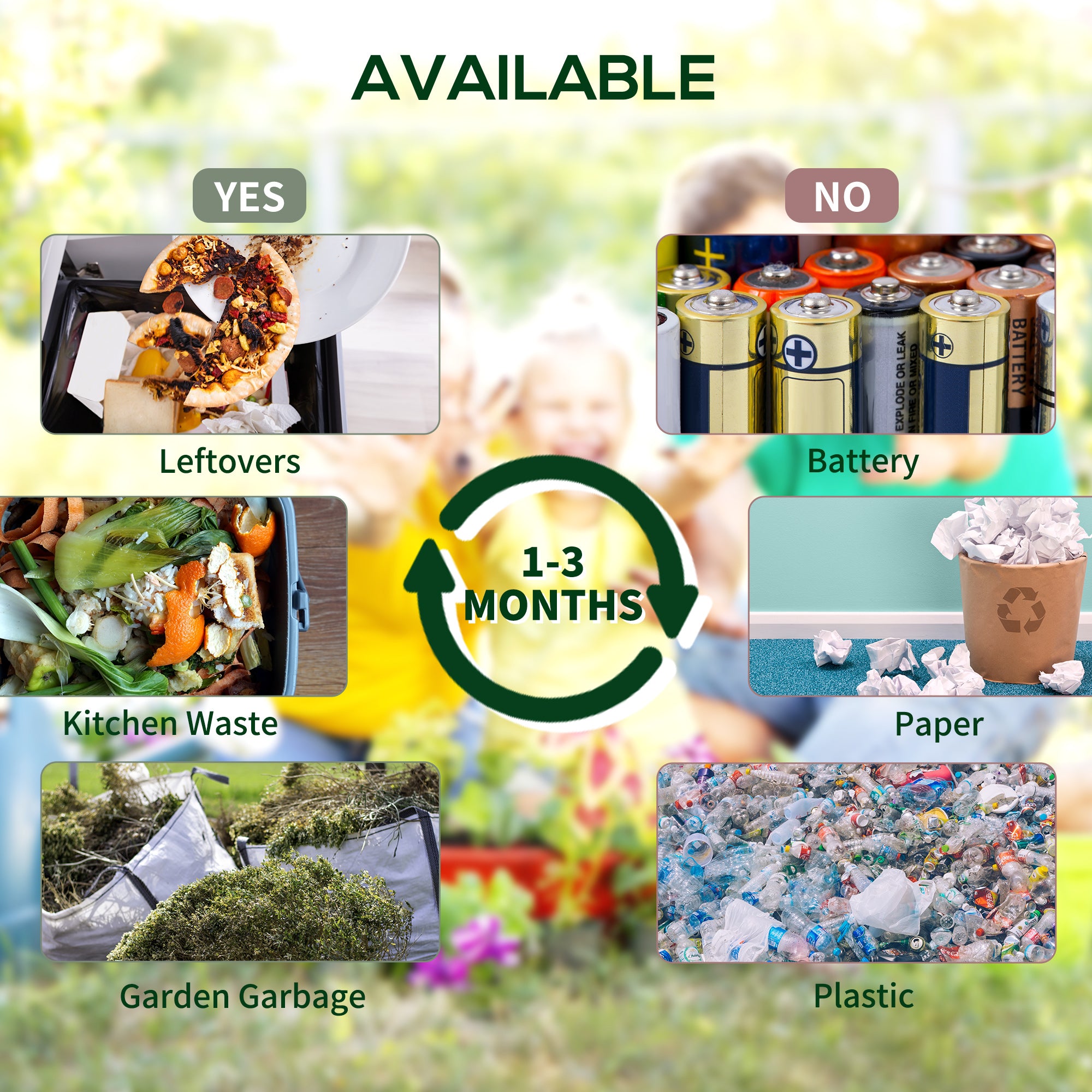Outsunny Dual Chamber Garden Compost Bin, 130L Rotating Composter, Compost Maker with Ventilation Openings and Steel Legs - North Peak Garden Furniture
