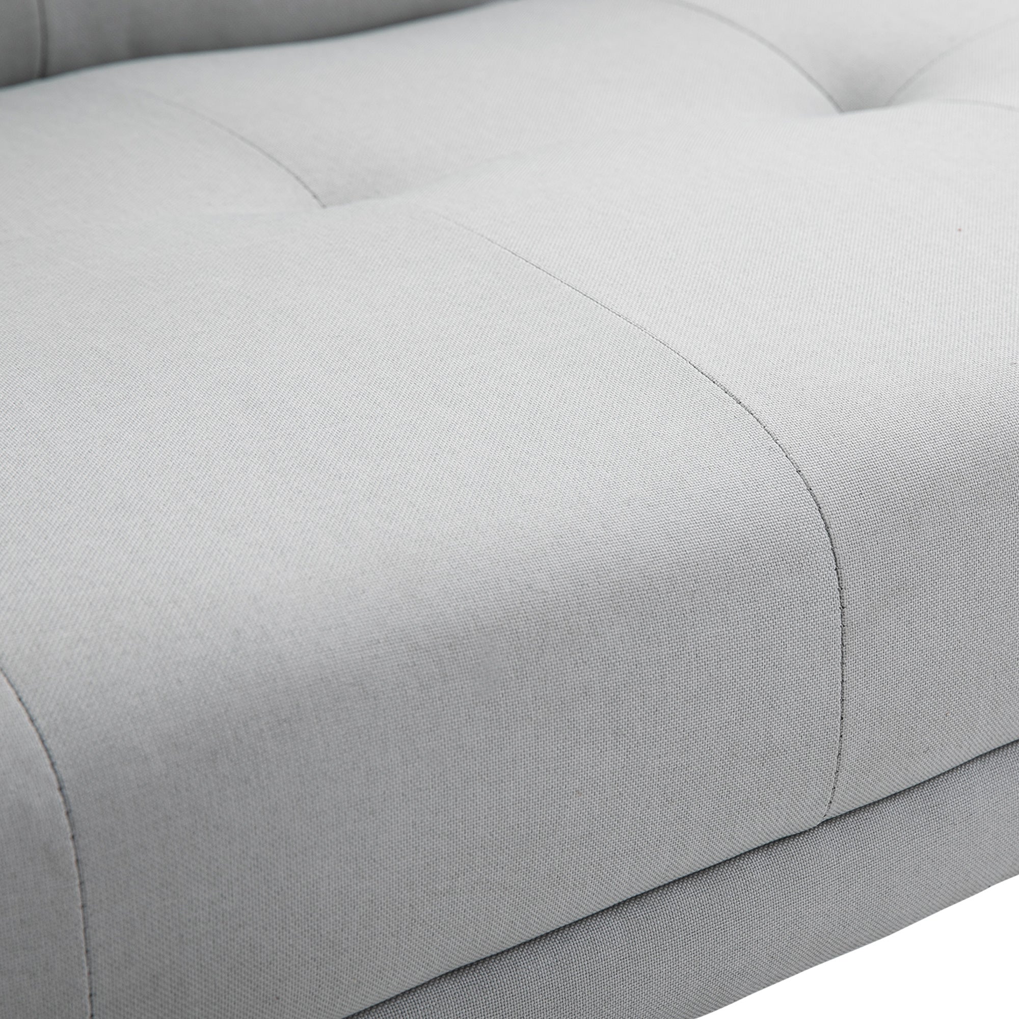 HOMCOM Sofa Bed, Fabric 3-seater Click Clack Sofa Bed with 2 Cup Holders, Convertible Bed Settee, Futon Sofa with Removable Armrest, for Living Room, Spare Room, Bed Room, Guest Room, Grey - North Peak Garden Furniture