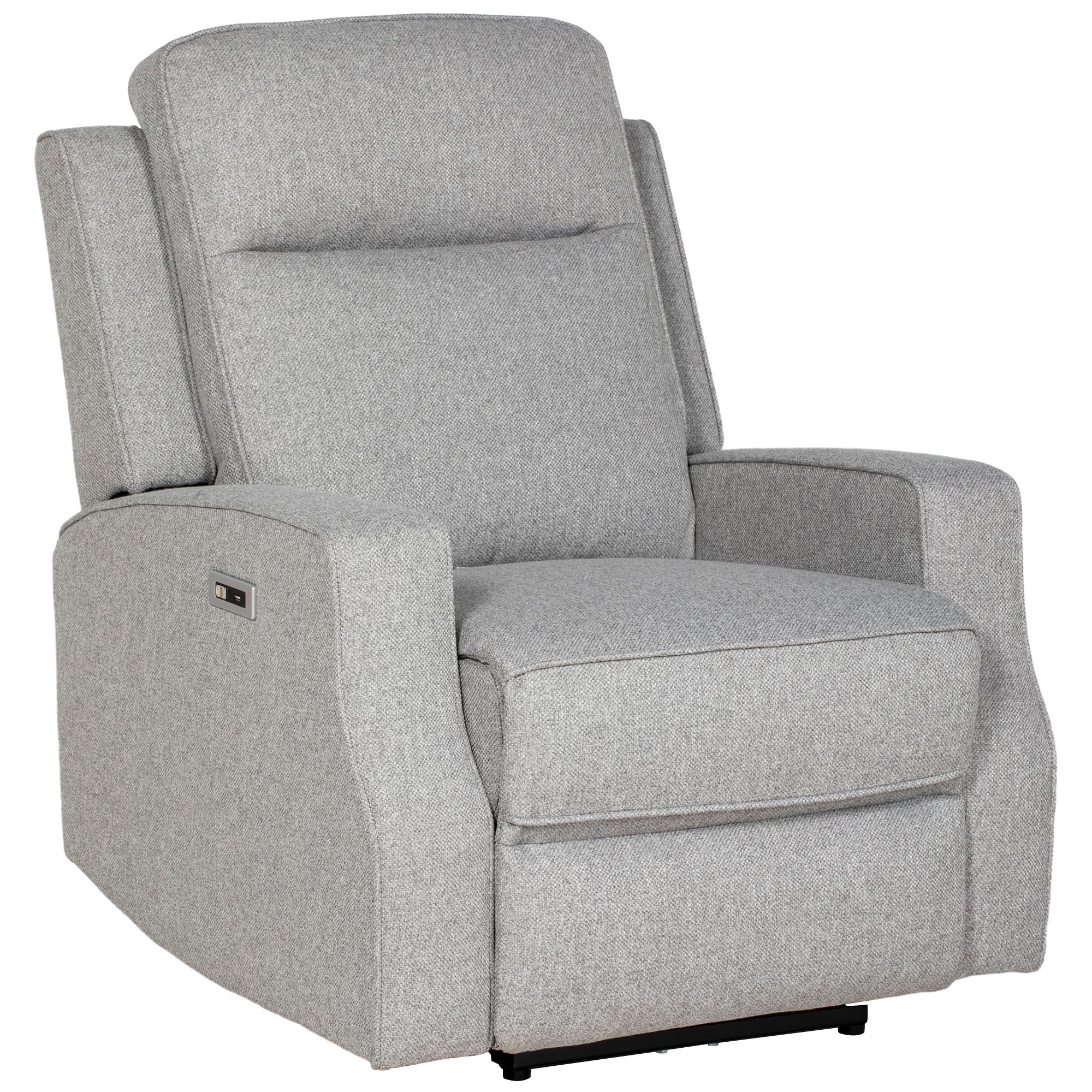 HOMCOM 150° Electric Reclining Chair, with USB port and Footrest - Grey - North Peak Garden Furniture