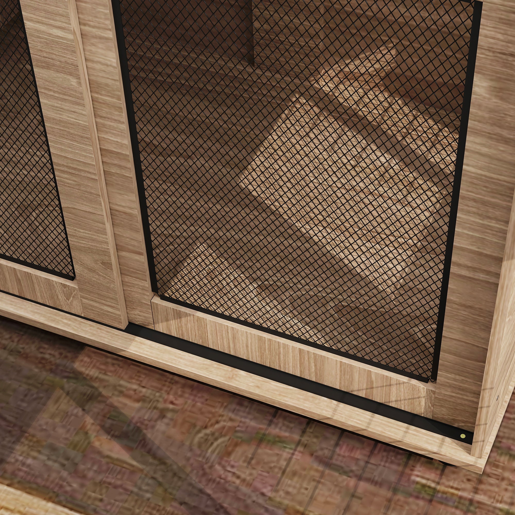 PawHut Dog Crate Furniture with Sliding Door for Large Dogs, 98 x 60 x 78cm, Walnut Brown - North Peak Garden Furniture