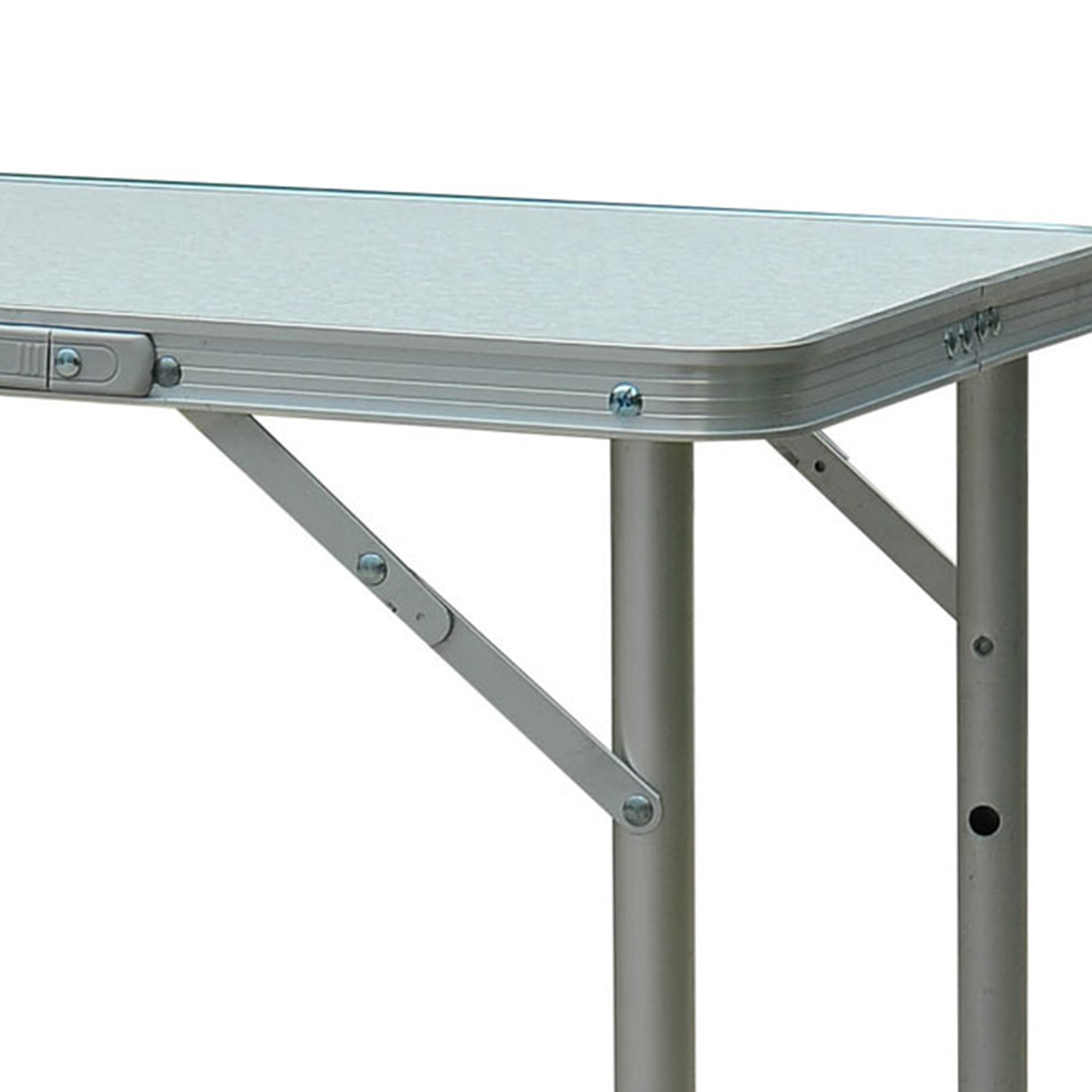 Outsunny Patio Foldable Picnic Table-Silver - North Peak Garden Furniture