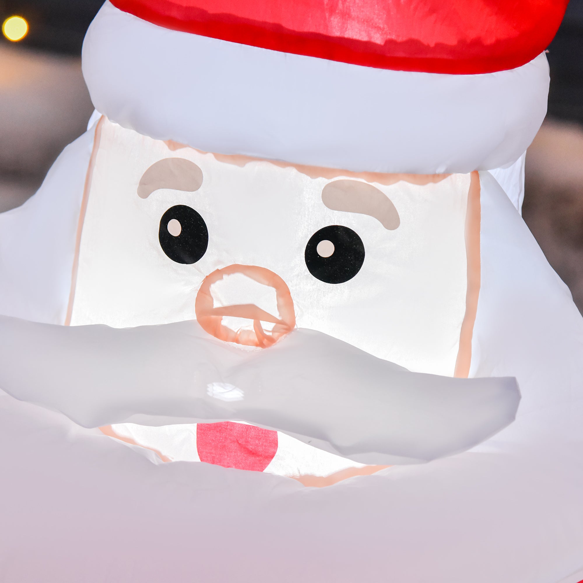 HOMCOM Inflatable Blow up Christmas Santa Claus 4ft LED Yard Holiday Decoration - North Peak Garden Furniture
