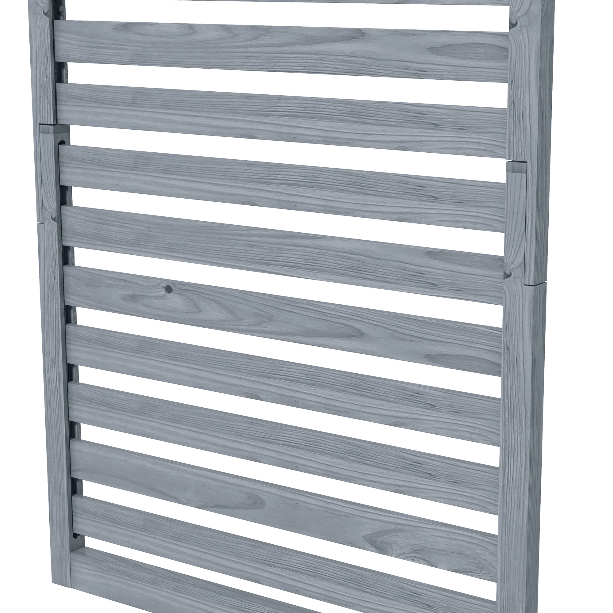 Outsunny Wall Mounted Plant Stands Set of 2, Fir Wood Flower Stand with Shelves and Slatted Trellis for Patio, Balcony, Porch - North Peak Garden Furniture