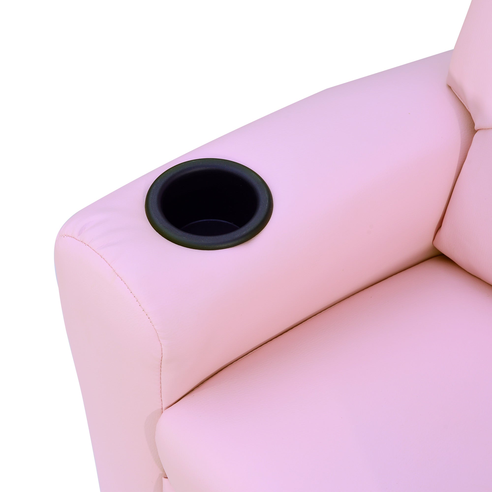 HOMCOM Kids Recliner Chair, PU Leather with Adjustable Backrest, Footrest, Padded Headrest, Pink - North Peak Garden Furniture