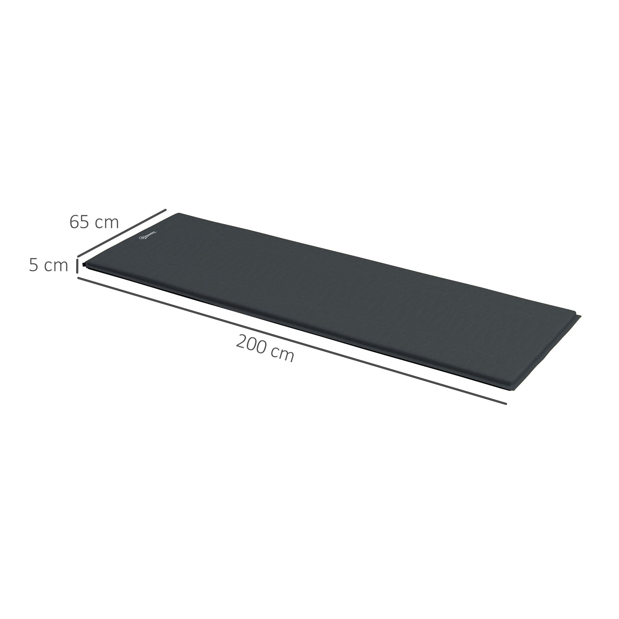 Outsunny Single Inflatable Mattress, with Carry Bag - Grey - North Peak Garden Furniture