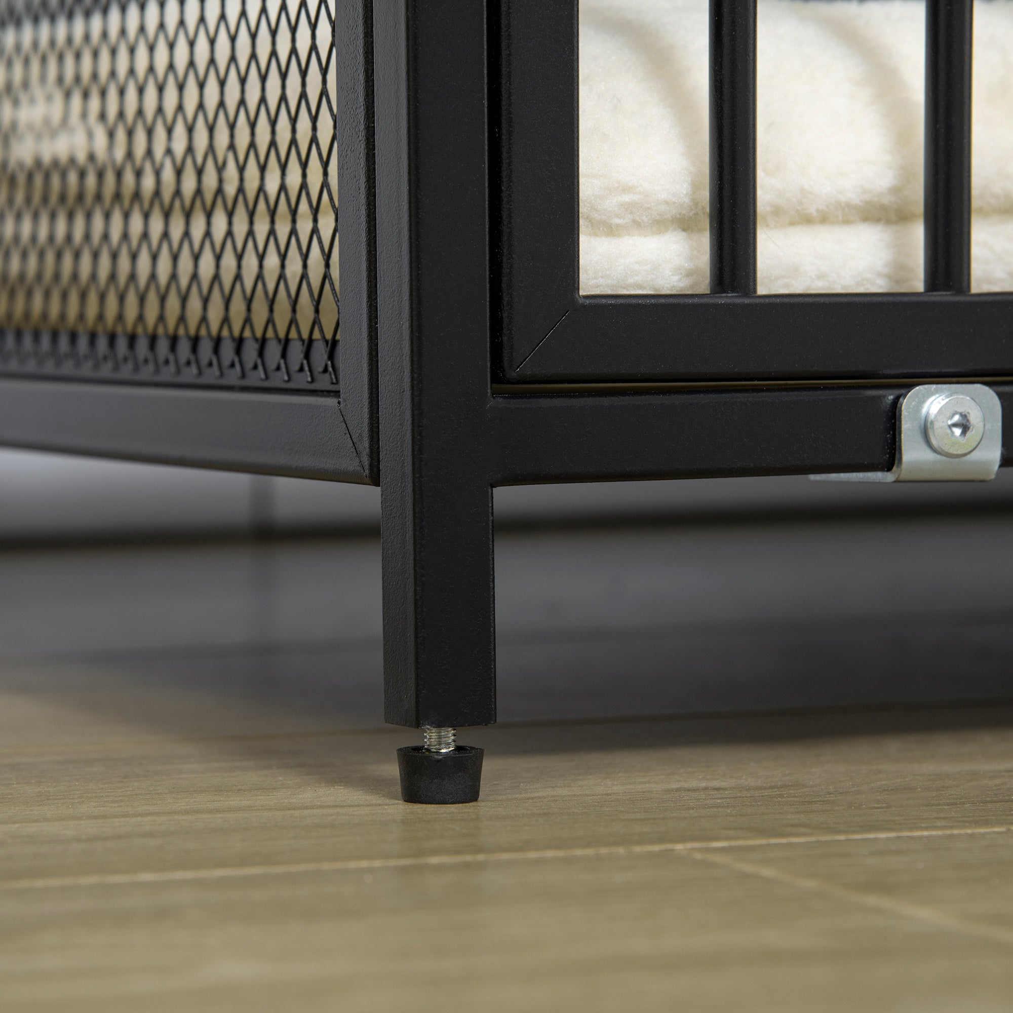 PawHut Dog Cage Side Table, with Cushion, for Small and Medium Dogs - North Peak Garden Furniture