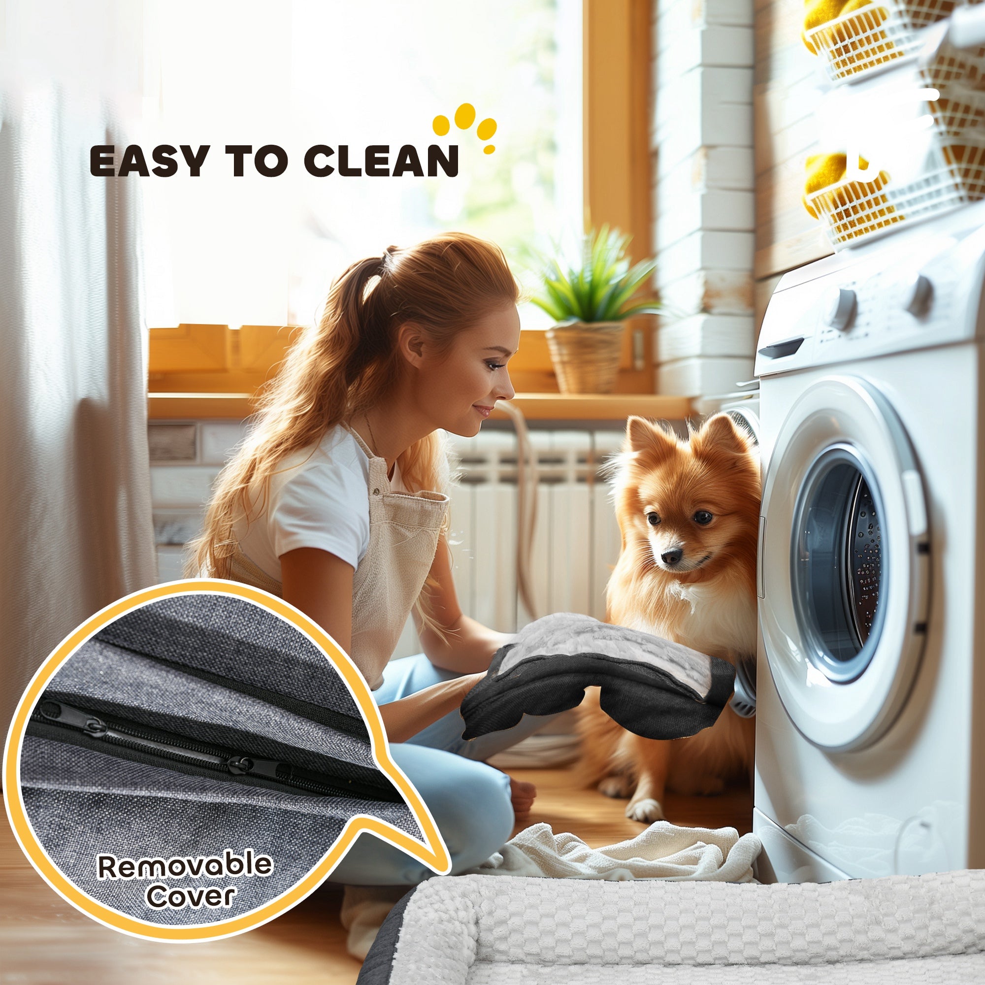PawHut Calming Dog Bed Pet Mattress w/ Removable Cover, Anti-Slip Bottom, for Large Dogs, 120L x 80W x 22Hcm - Charcoal Grey - North Peak Garden Furniture