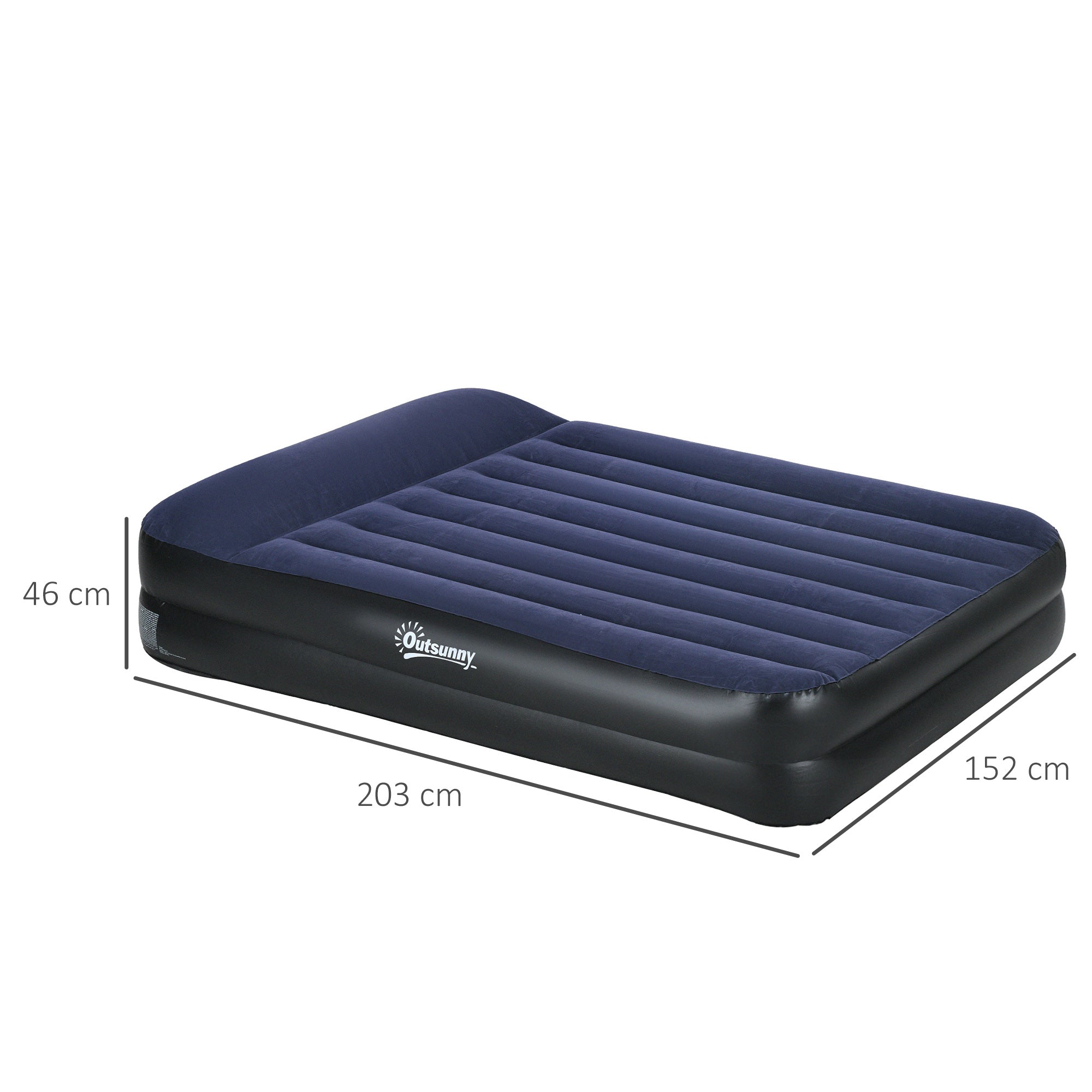 Outsunny King-Size Air Bed, with Built-in Electric Pump and Carry Bag - North Peak Garden Furniture