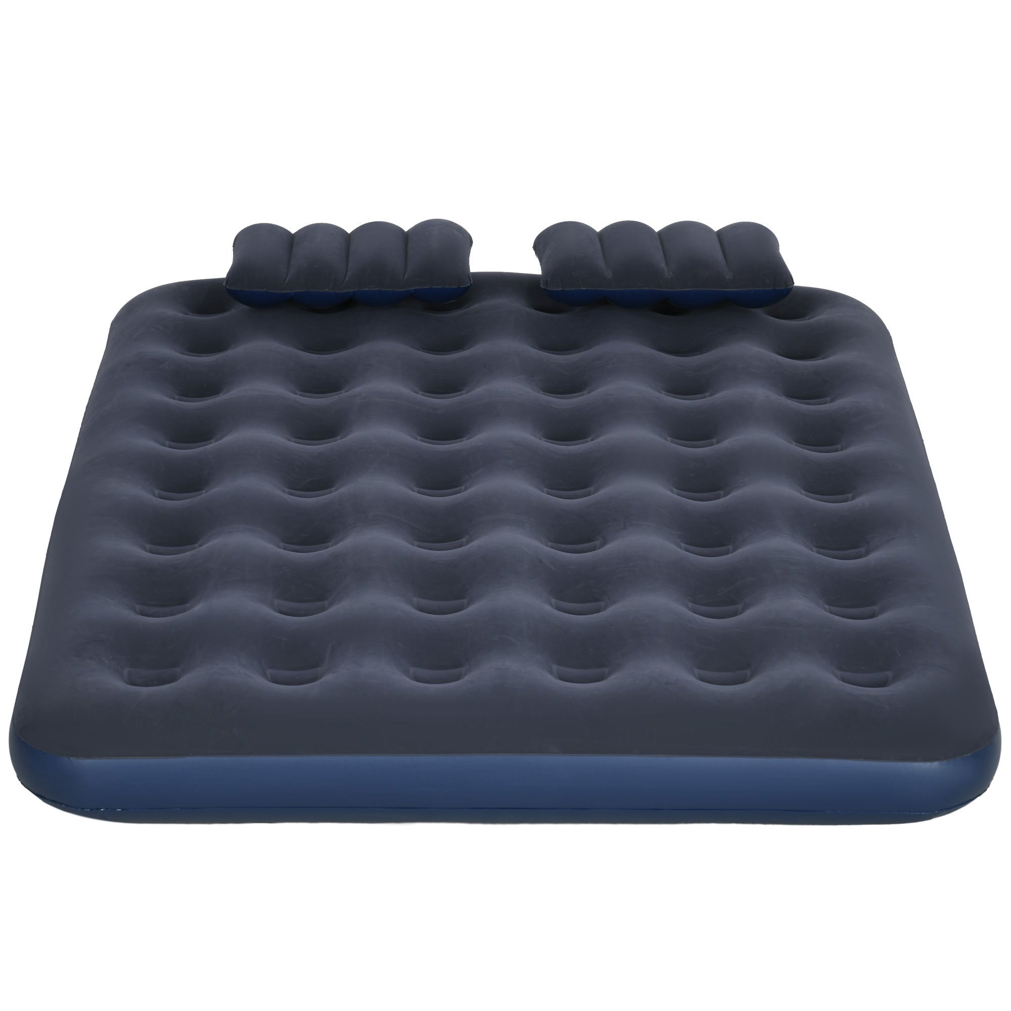 Outsunny Inflatable Double Air Bed, with Hand Pump - Blue - North Peak Garden Furniture
