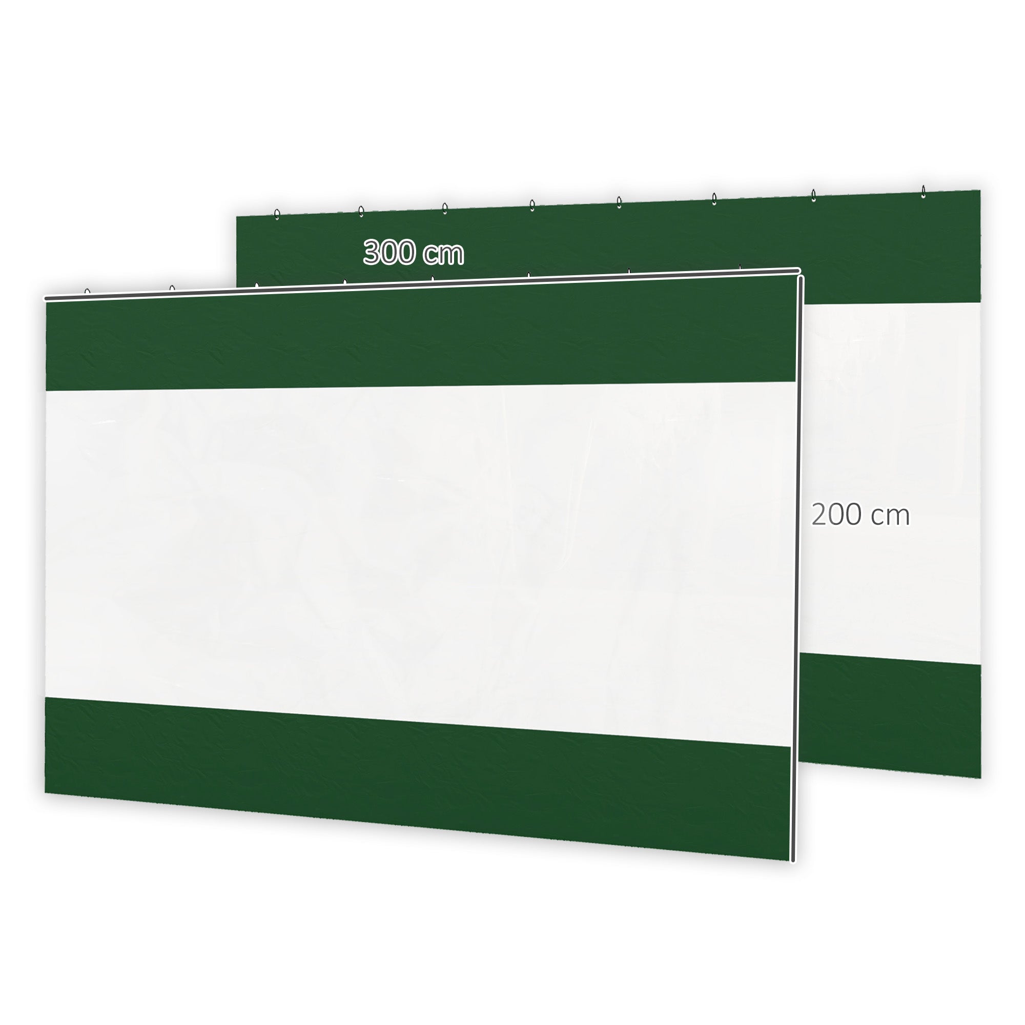 Outsunny Set of Two 3 x 2m Replacement Pergola Panels - Green - North Peak Garden Furniture