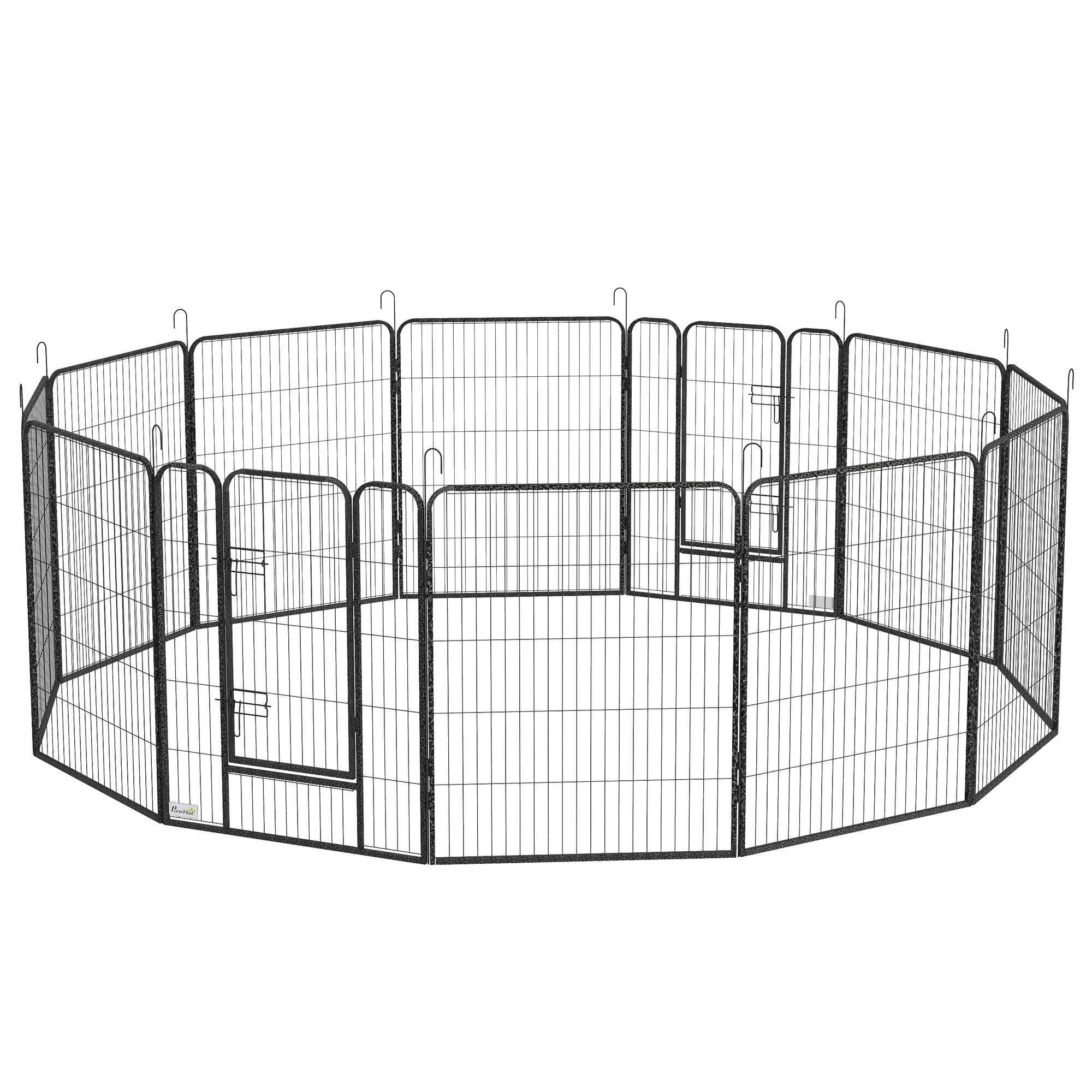 PawHut 12 Panels Heavy Duty Puppy Playpen, for Small Dogs, Indoor and Outdoor Use - Silver