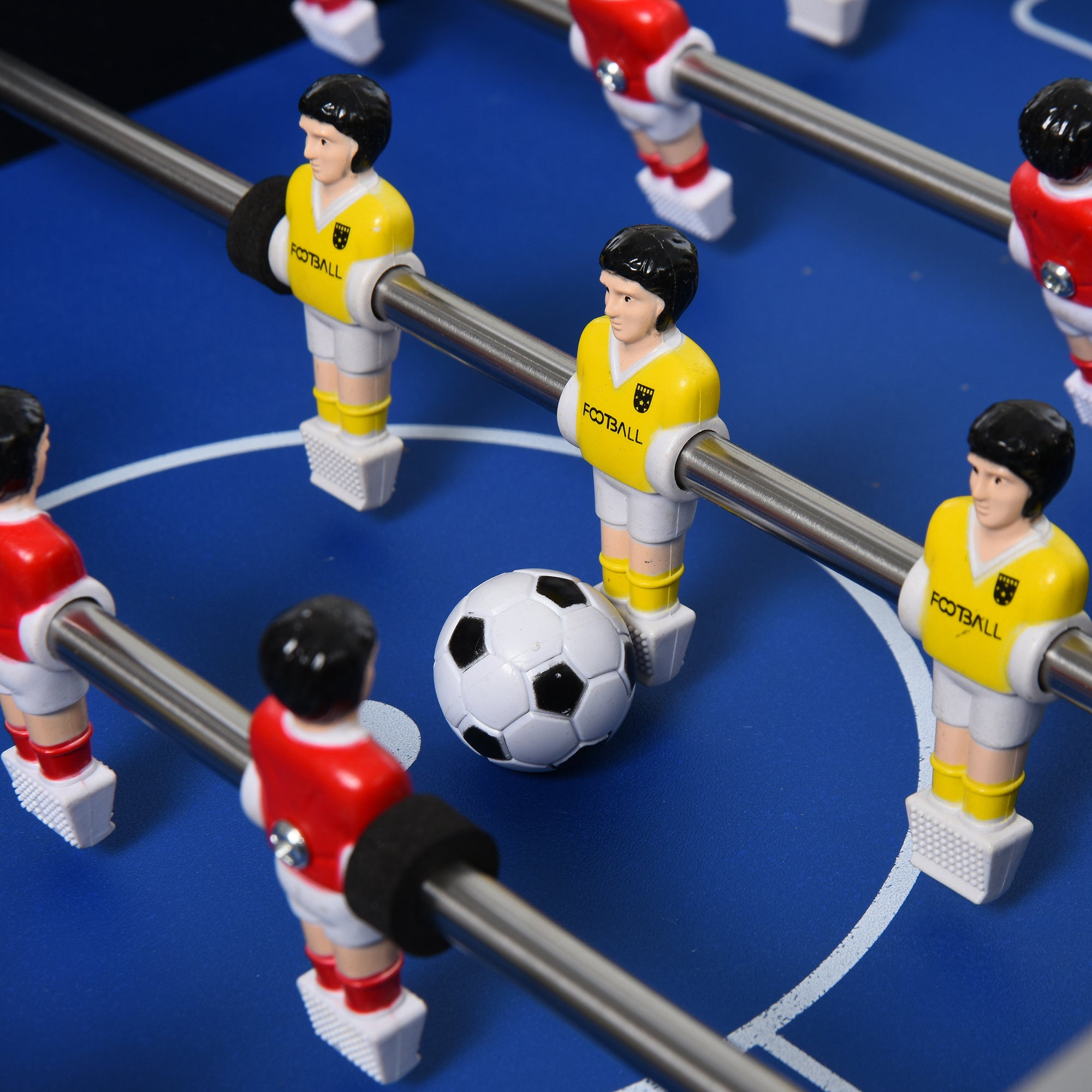 HOMCOM 29 Inch Mini Tabletop Football Foosball Gaming Table Play Fun Game Toy 74.5L x 36.1W x 12H CM - North Peak Garden Furniture
