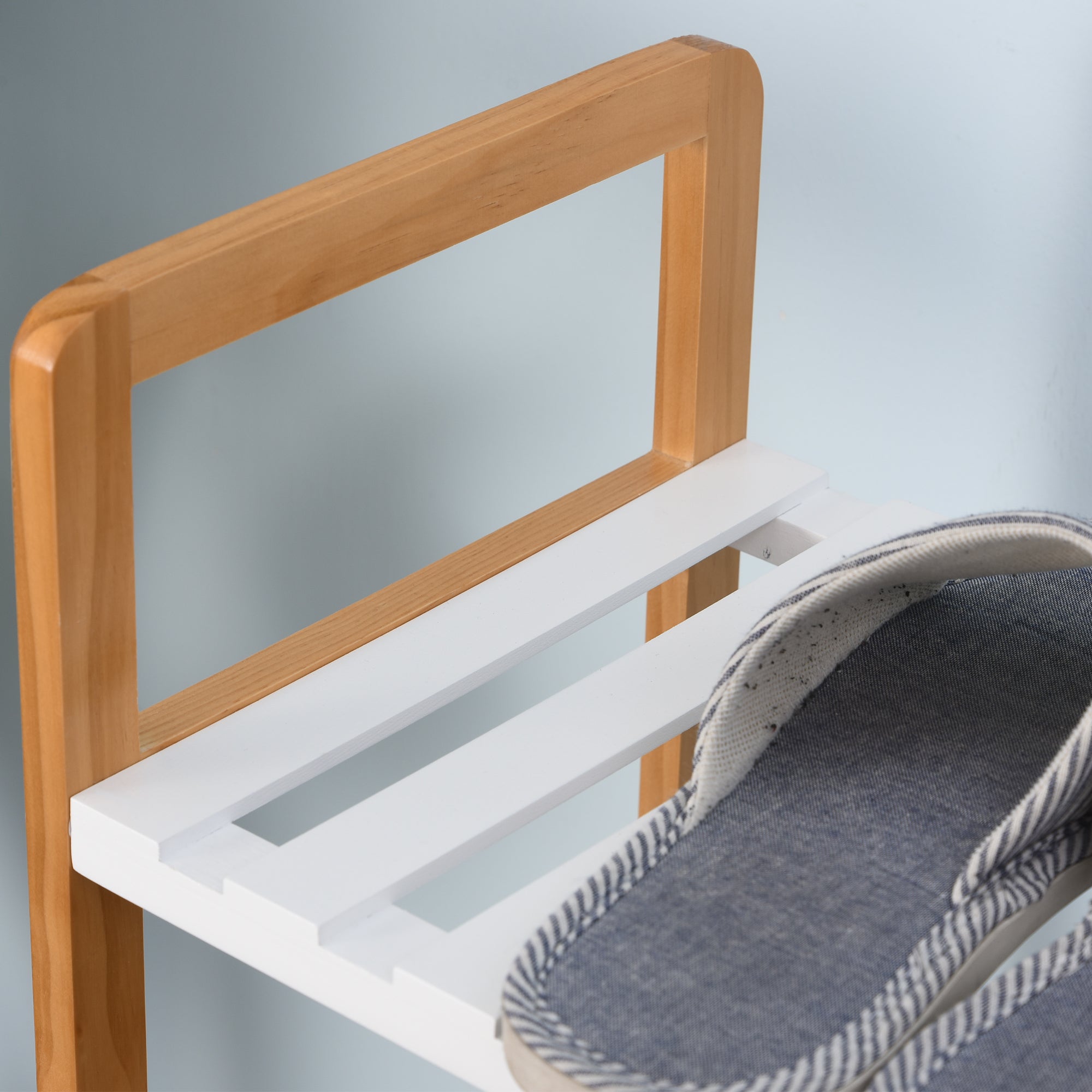 HOMCOM 4 Tier Shoe Racks Storage Stand Shelf Organizer Wood Frame 78 x 68 x 26 cm Hallway Furniture - North Peak Garden Furniture