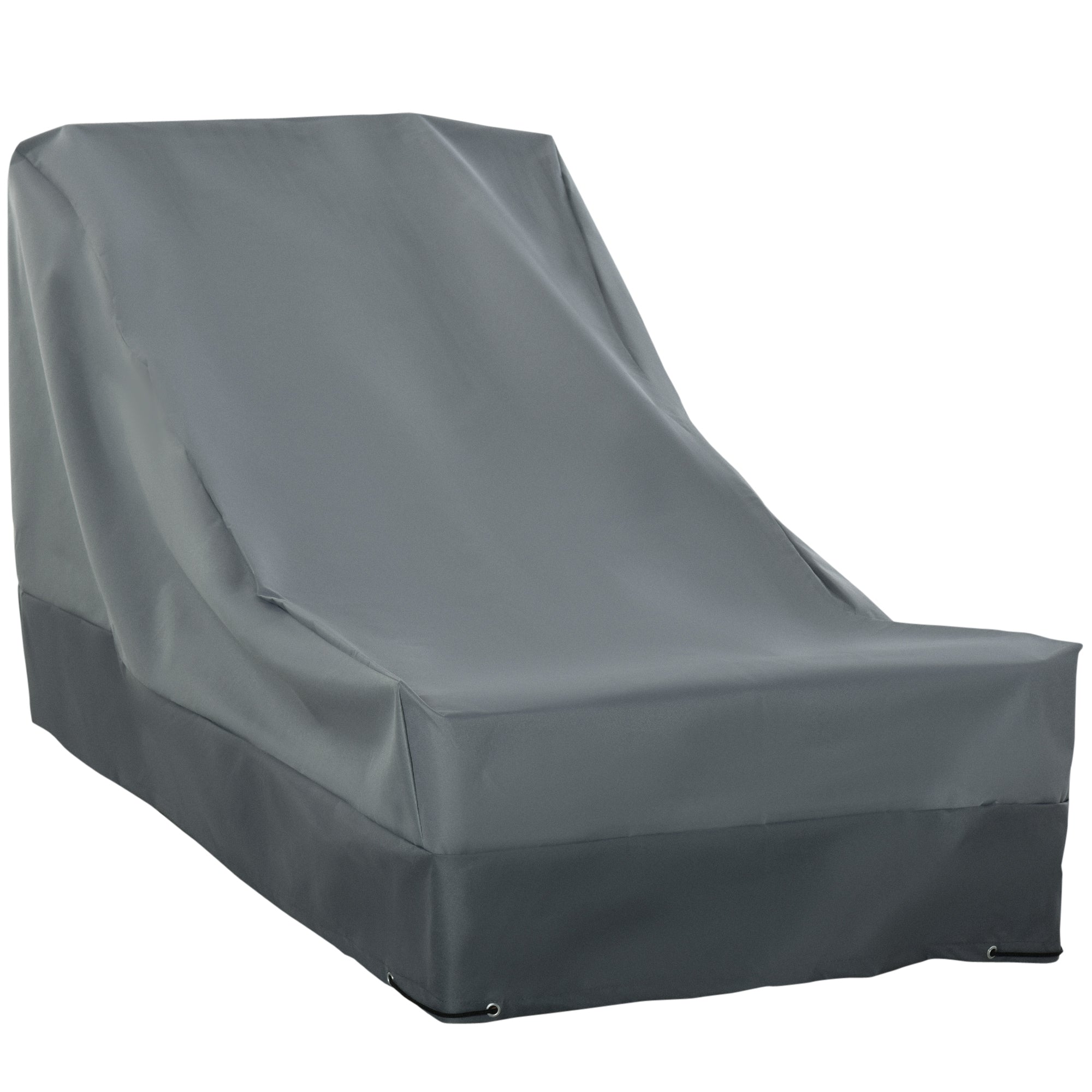 Outsunny Rectangular Patio Furniture Cover for Chairs Water UV Resistant Protection 600D Oxford Fabric Rattan Lounge Clean Cover, 200 x 86 x 82cm - North Peak Garden Furniture