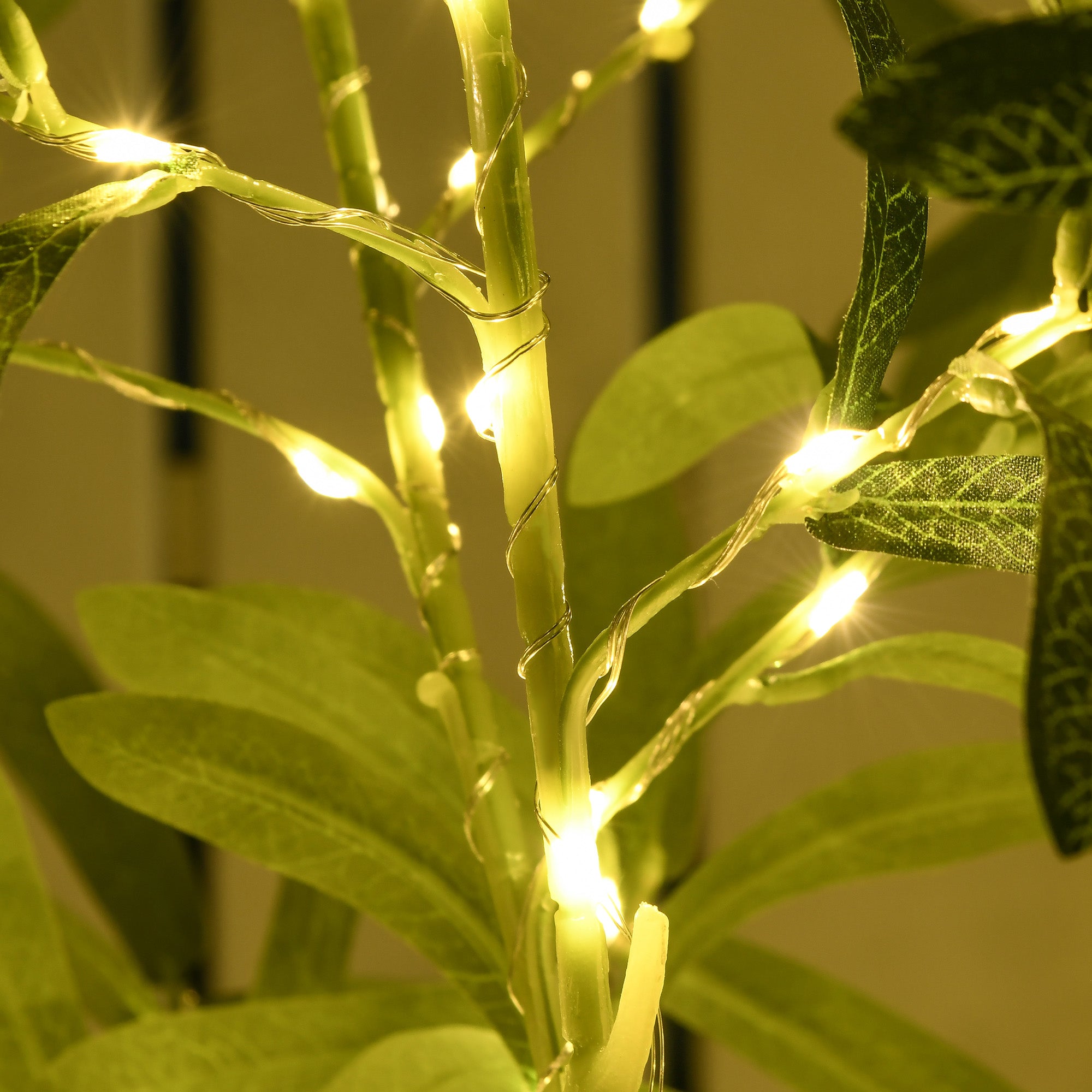 HOMCOM 300 LED Light Decorative Artificial Olive Tree - Green - North Peak Garden Furniture