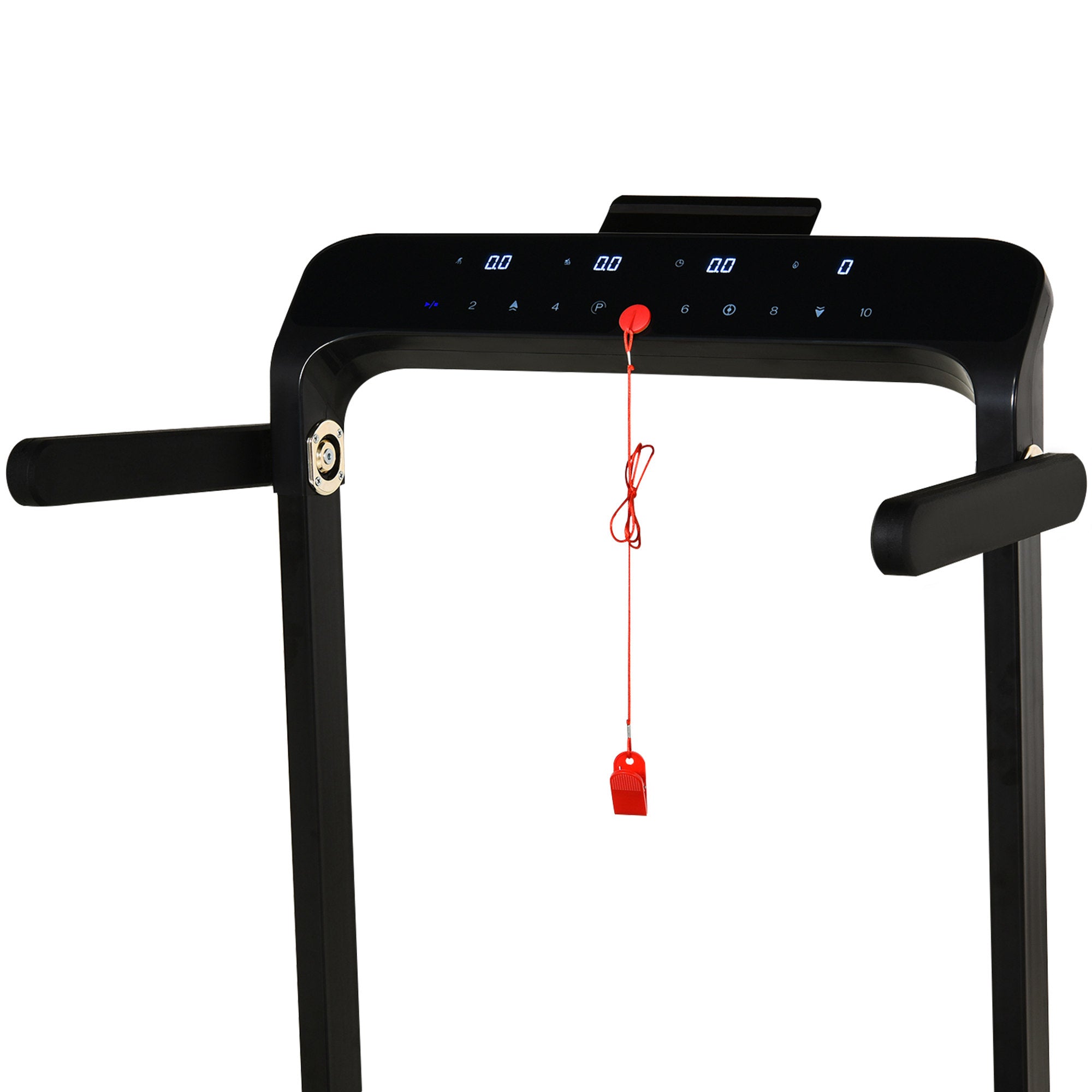 HOMCOM Folding Treadmill, 1.85HP Installation-Free Walking Jogging Running Machine, 12KM/H with 12 Pre-Programs and LED Display for Home Gym Office - North Peak Garden Furniture