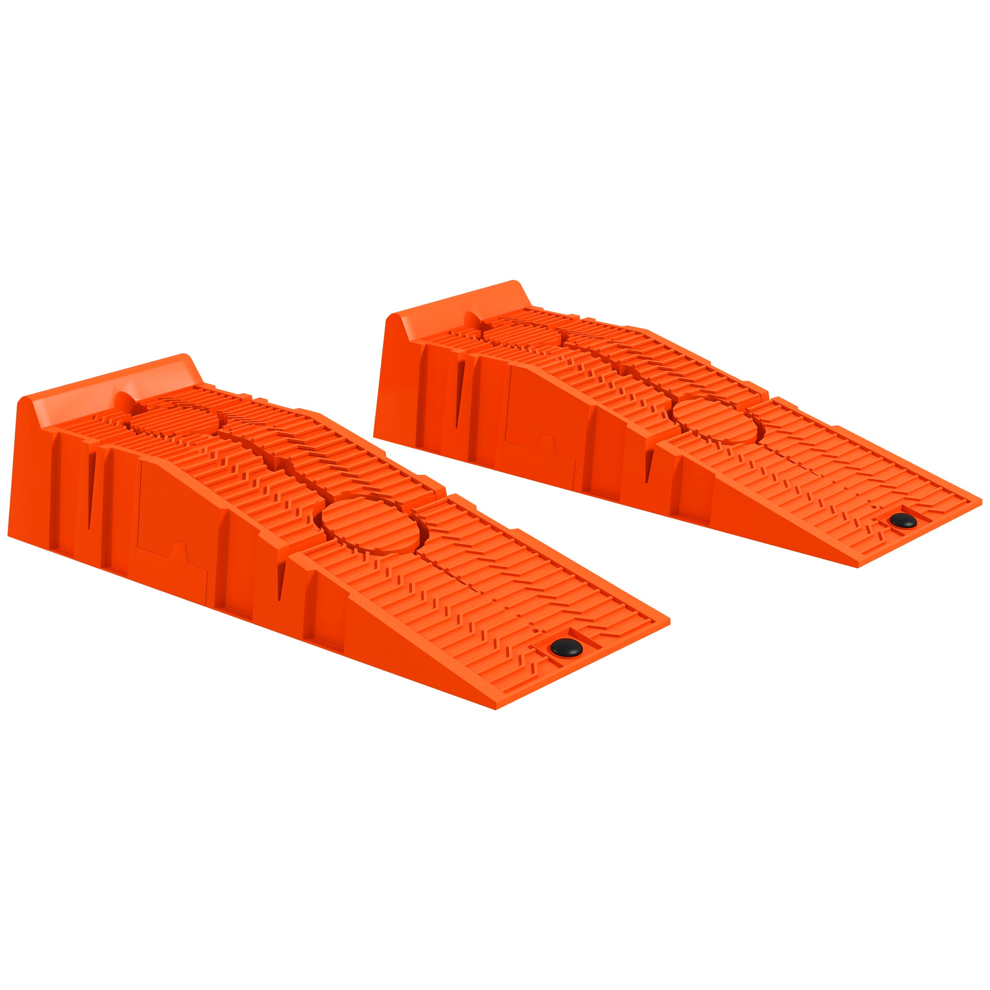 DURHAND 1 Pair Heavy Duty 5 Ton Plastic Garage Workshop Car Service Ramps Lifting Automotive Vehicle Portable, Orange - North Peak Garden Furniture